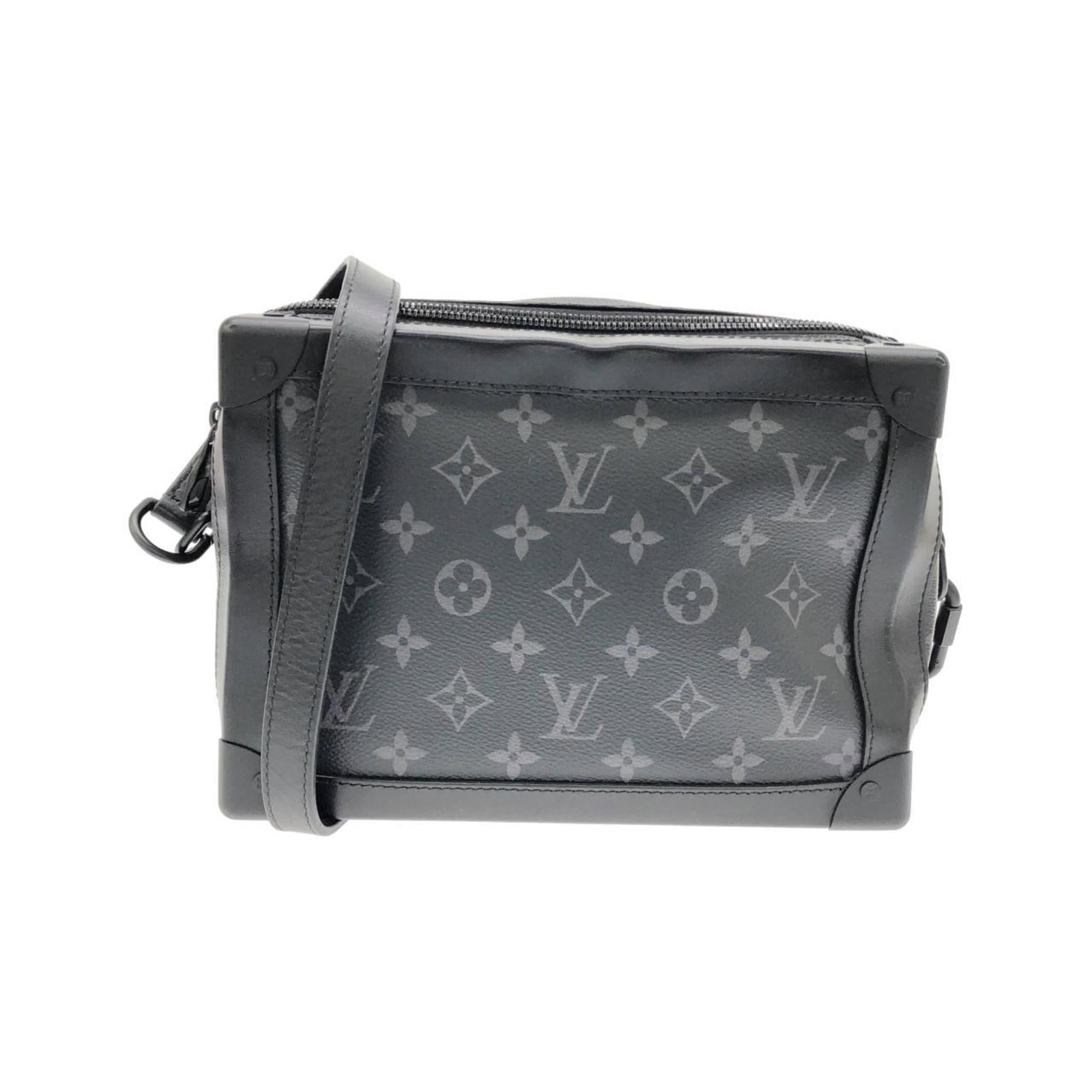 Coated Canvas Shoulder Bag By Louis Vuitton: Coated Canvas Shoulder Bag By Louis Vuitton Coated canvas shoulder bag by Louis Vuitton, featuring a sleek black design with durable construction. Measuring 17cm x 25cm x 9cm, this stylish accessory c