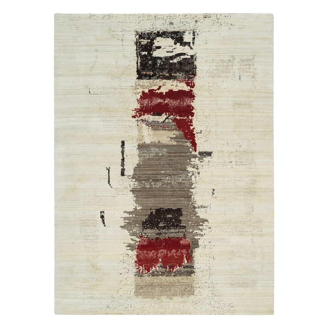 8'3"x11'3" Parchment White Hand Knotted Lori Buft Gabbeh Wool Rug: 8'3"x11'3" Parchment White Hand Knotted Lori Buft Gabbeh Wool Rug The Lori Buft Gabbeh Wool Rug boasts an impressive hand-knotted design, crafted from high-quality wool and measuring 8'3"x11'3" in a
