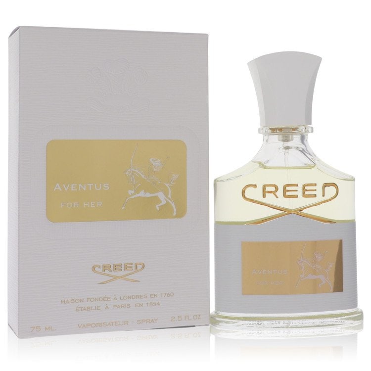 Aventus by Creed Eau De Parfum Spray 2.5 oz: Aventus by Creed Eau De Parfum Spray 2.5 oz Aventus by Creed Eau De Parfum Spray offers a unique blend of warm and fruity, floral scents with top notes of patchouli, bergamot, tart green apple, fresh