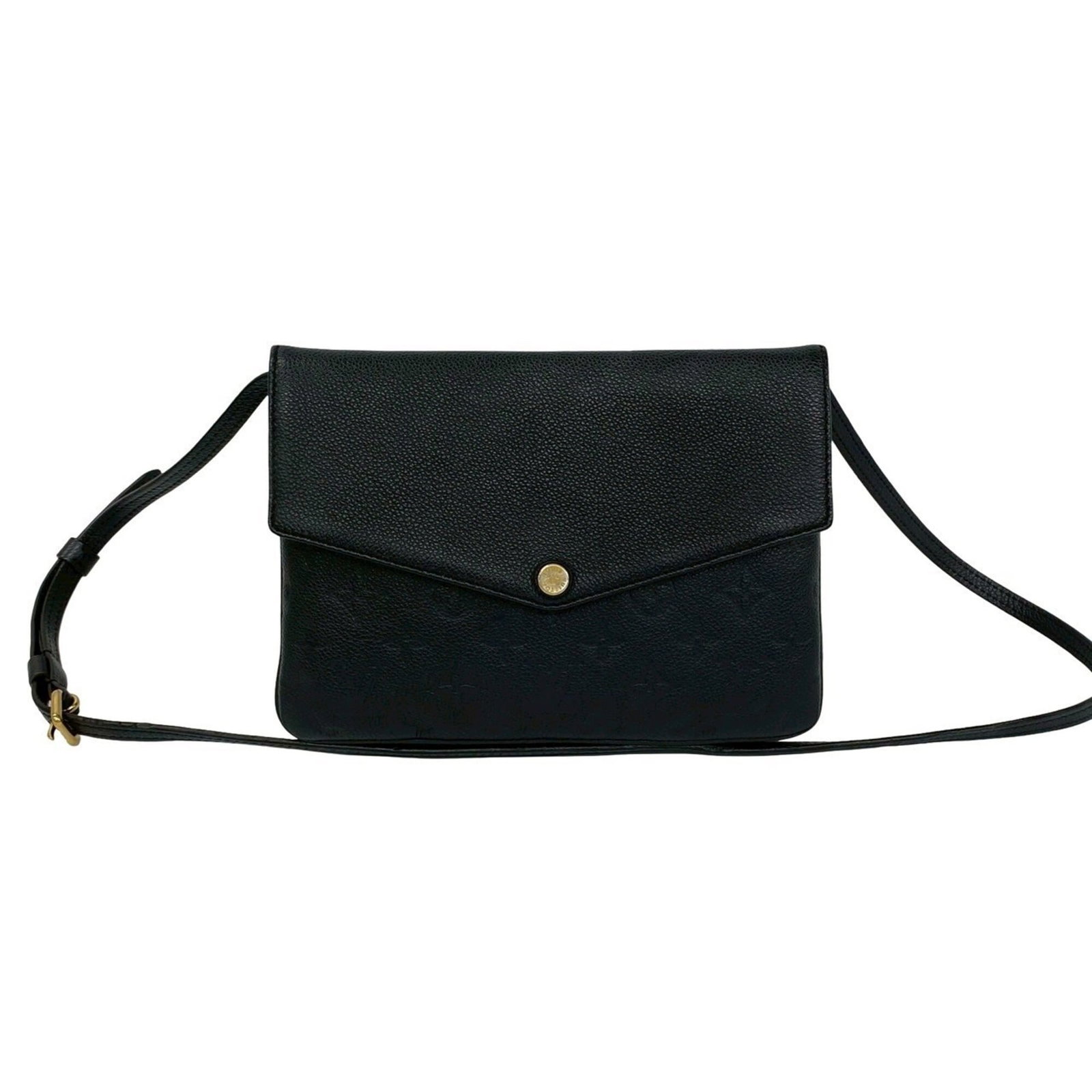 Shoulder Bag Leather Pochette Louis Vuitton: Shoulder Bag Leather Pochette Louis Vuitton Black Leather Pochette from Louis Vuitton, measuring 16cm x 24cm / 6.29'' x 9.44''. This pochette features high-quality leather construction and a classic