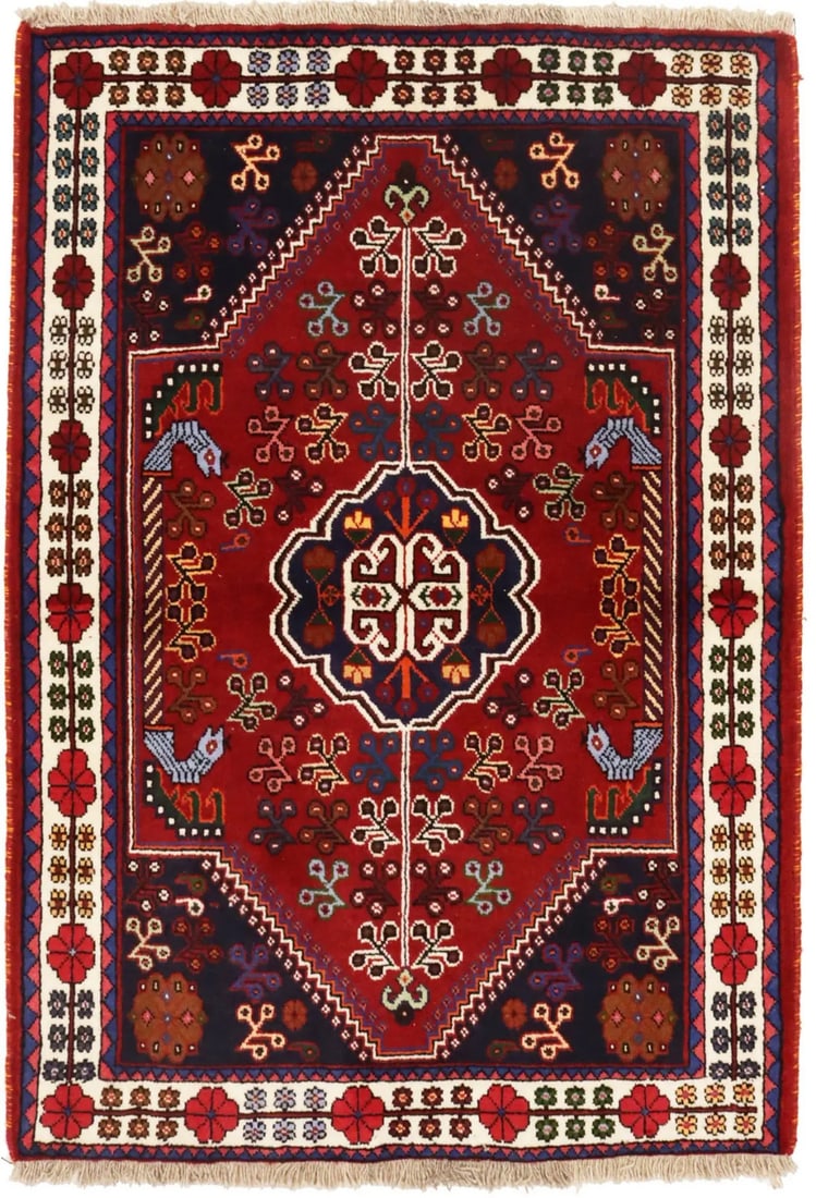 Handmade Wool Tribal Oriental Rug Equestrian Design Farmhouse Carpet 3'5X5 Ft Hand-Knotted: Handmade Wool Tribal Oriental Rug Equestrian Design Farmhouse Carpet 3'5X5 Ft Hand-Knotted Hand-knotted wool rug with a unique tribal oriental design, measuring 105cm x 150cm. This beautiful handmade 