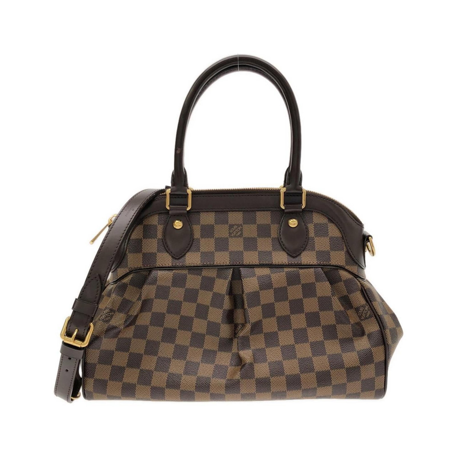 Coated canvas handbag louis vuitton: Coated canvas handbag louis vuitton Coated canvas handbag with gold hardware, featuring the iconic Damier pattern. Measuring 24cm x 35cm x 14cm, this stylish bag boasts a sturdy design and comfortable
