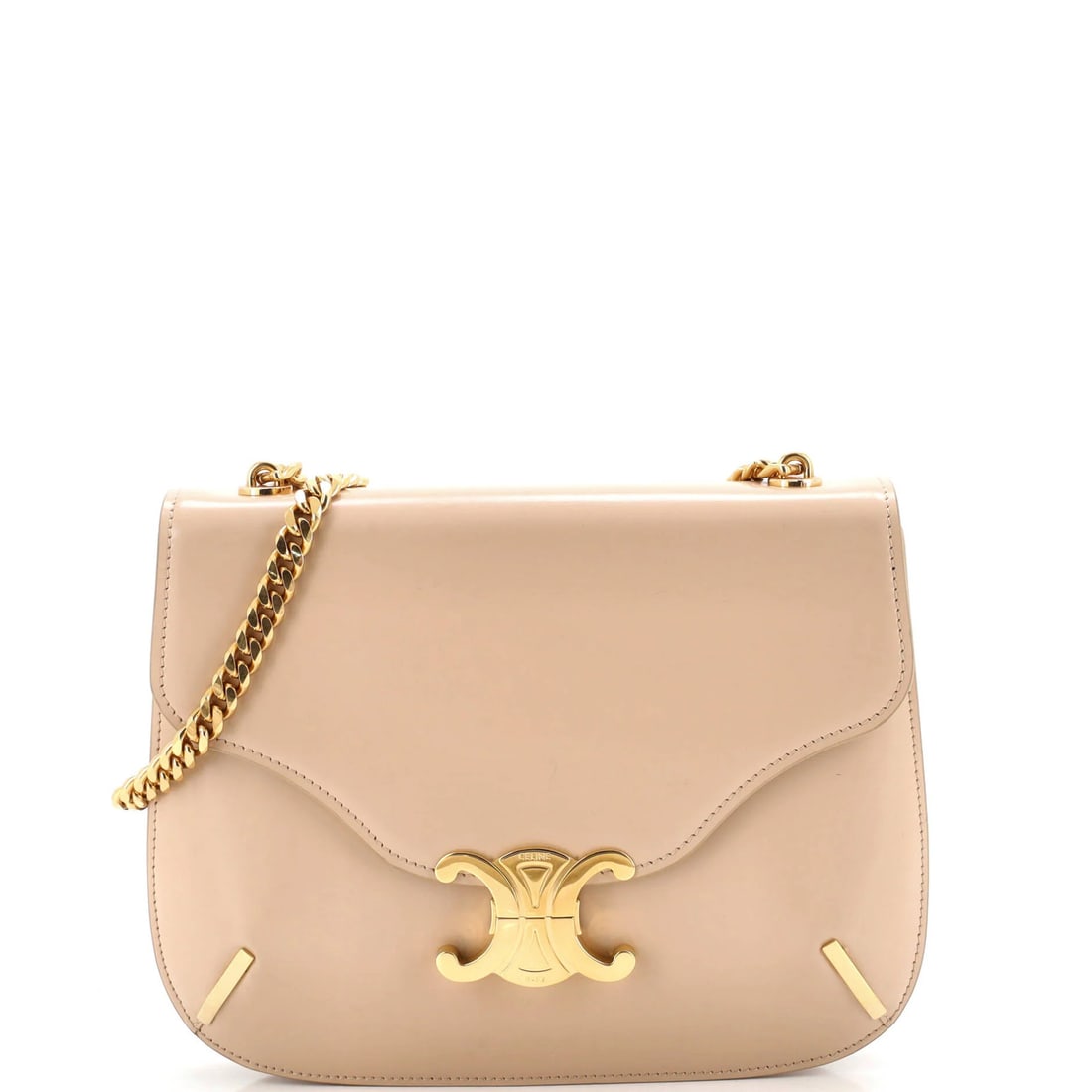 Smooth Calfskin Small Triomphe Shoulder Bag Besace: Smooth Calfskin Small Triomphe Shoulder Bag Besace Smooth Calfskin Small Triomphe Shoulder Bag Besace - A stylish and sophisticated small shoulder bag from Celine, crafted with high-quality smooth cal