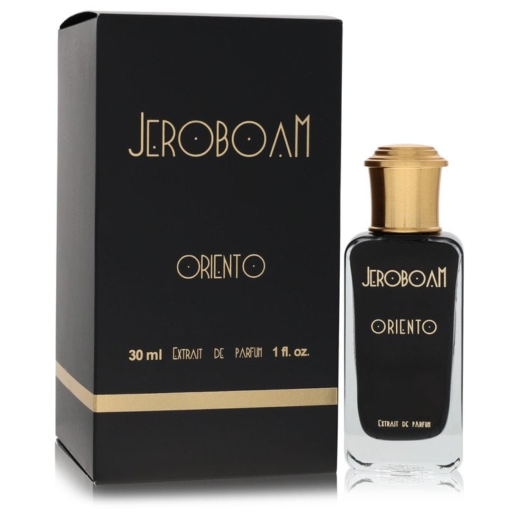 Jeroboam Oriento by Jeroboam Extrait De Parfum Spray (Unisex) 1 oz: Jeroboam Oriento by Jeroboam Extrait De Parfum Spray (Unisex) 1 oz The Jeroboam Oriento by Jeroboam Extrait De Parfum Spray features an energetic opening with top notes of lemon, saffron, and styrax. 