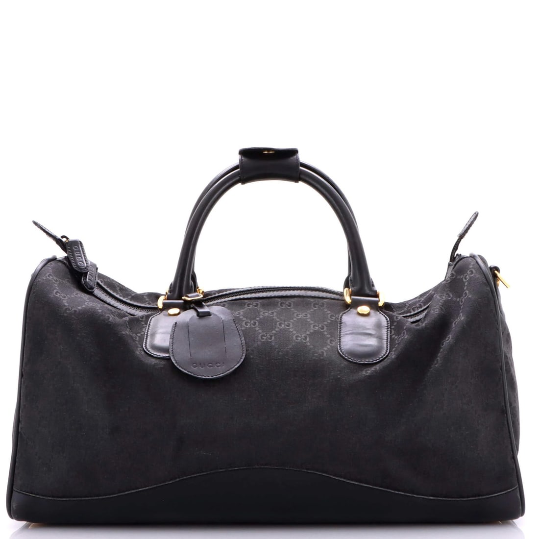 Zip Duffle Bag Gucci Vintage Canvas Web (1 of 7)