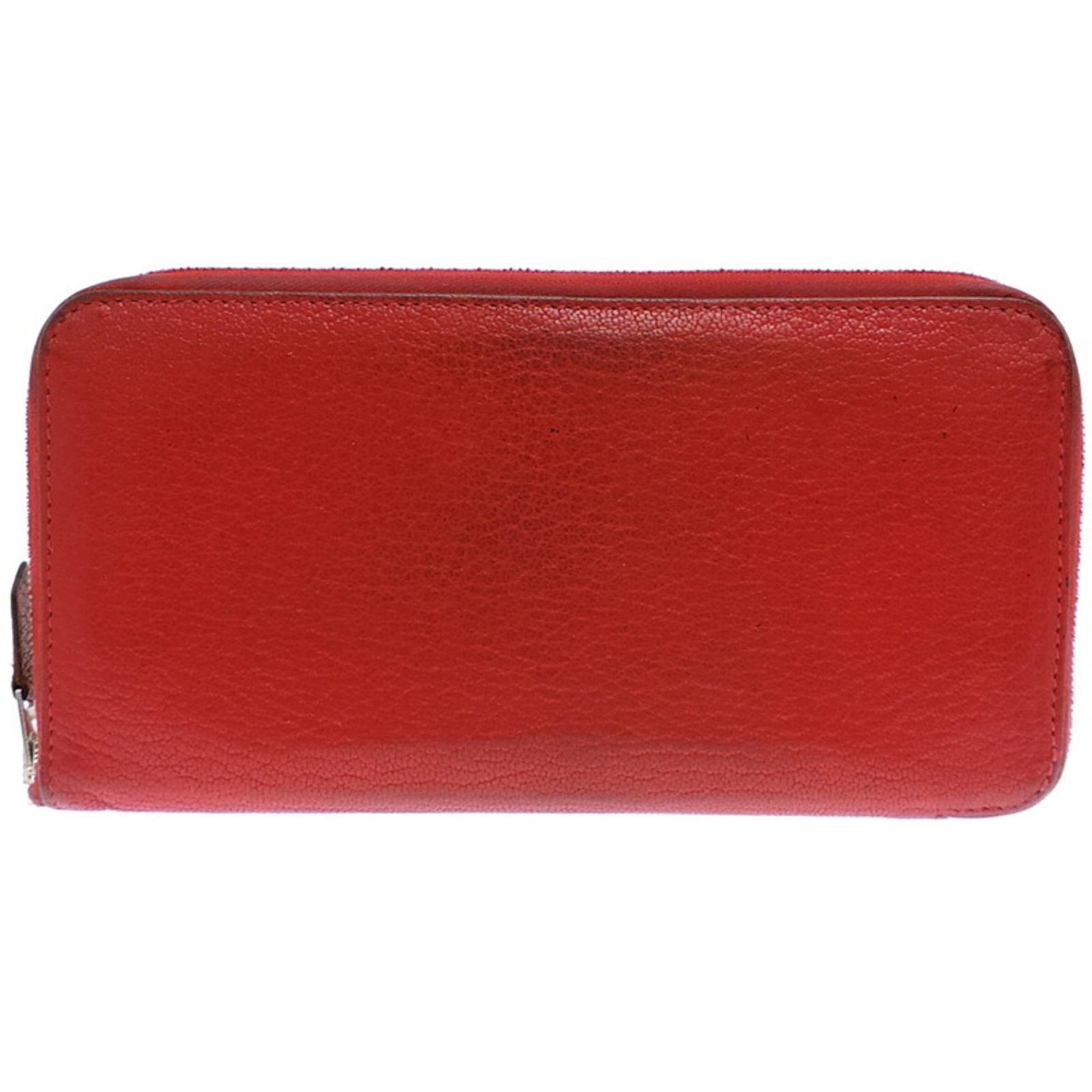 Long Wallet Bi Fold Chevre Leather: Long Wallet Bi Fold Chevre Leather Chevre leather provides a unique texture and feel to the bi-fold wallet, while its red color adds a pop of vibrant hue. Measuring 10cm x 20cm x 1.5cm, the long walle