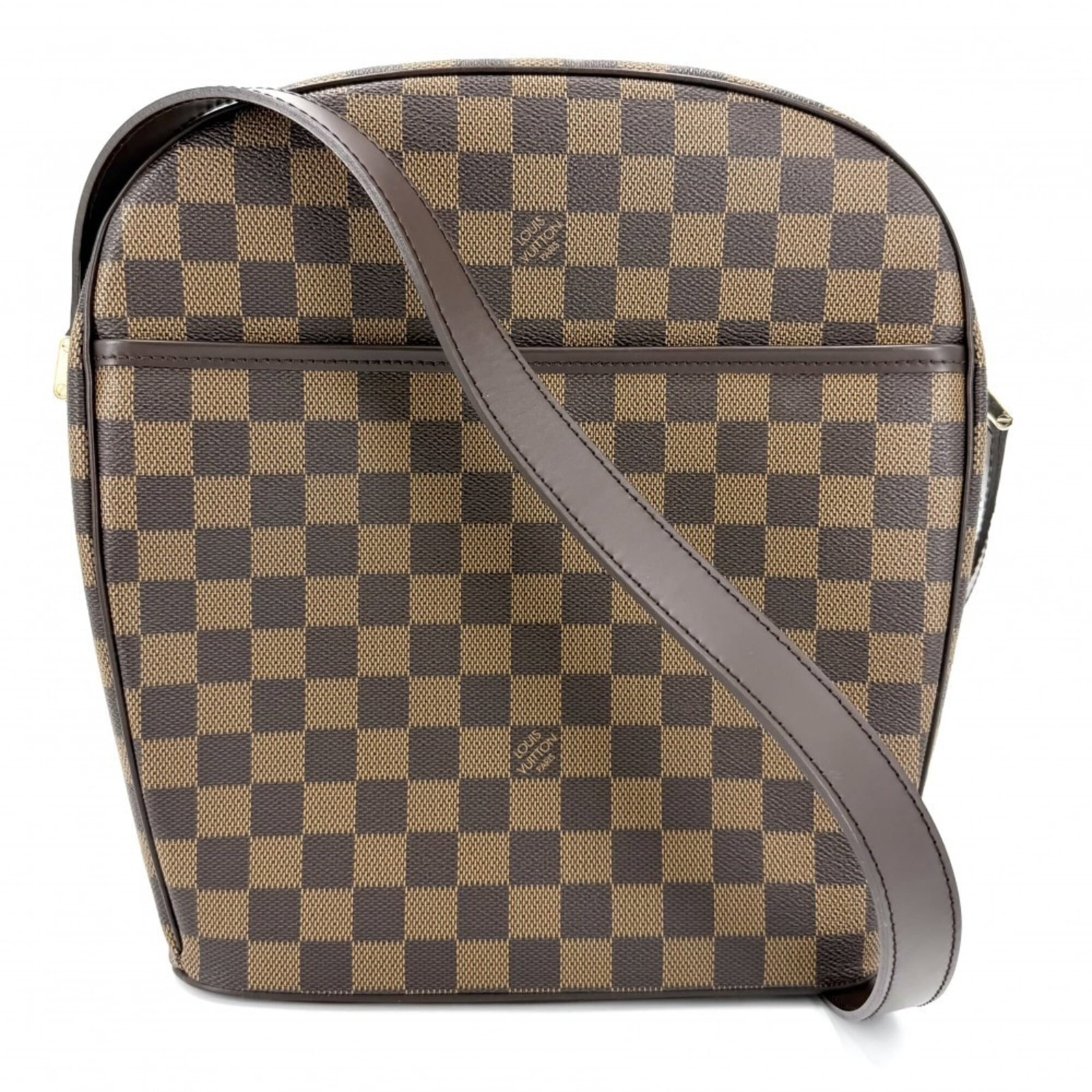 Shoulder Bag Damier Canvas by Louis Vuitton: Shoulder Bag Damier Canvas by Louis Vuitton Damier Canvas by Louis Vuitton, a timeless shoulder bag in rich brown Damier print. This iconic design features the signature Damier pattern on high-quality
