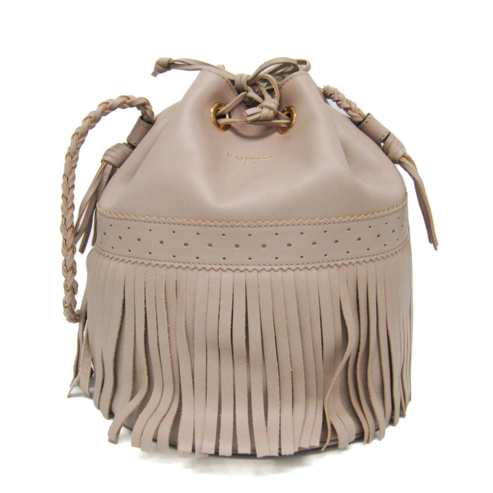 Shoulder Bag Leather Davidson J&M: Shoulder Bag Leather Davidson J&M Pink Beige Leather Shoulder Bag from Spain, Measuring 24cm x 20cm x 20cm. This Davidson J&M Carnival L shoulder bag features high-quality leather construction and a s