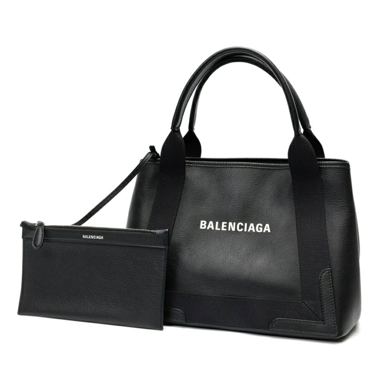 Bag tote leather Balenciaga: Bag tote leather Balenciaga Black embossed leather Balenciaga tote bag with dimensions 23cm x 30cm x 18cm. This Italian-made leather tote features a classic design and premium material, perfect for ev