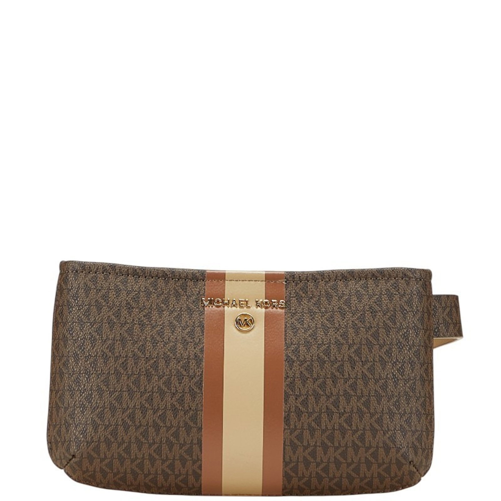 Kors Michael Fanny Pack Pvc: Kors Michael Fanny Pack Pvc The Michael Kors fanny pack is made from durable PVC and features a classic brown color. A charm adds a touch of personality to this stylish accessory, which measures 13cm 