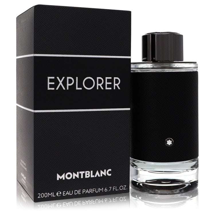 Montblanc Explorer by Mont Blanc Eau De Parfum Spray 6.7 oz: Montblanc Explorer by Mont Blanc Eau De Parfum Spray 6.7 oz Montblanc Explorer by Mont Blanc Eau De Parfum Spray 6.7 oz features a blend of spicy pink pepper, crisp OrPur bergamot, and aromatic French