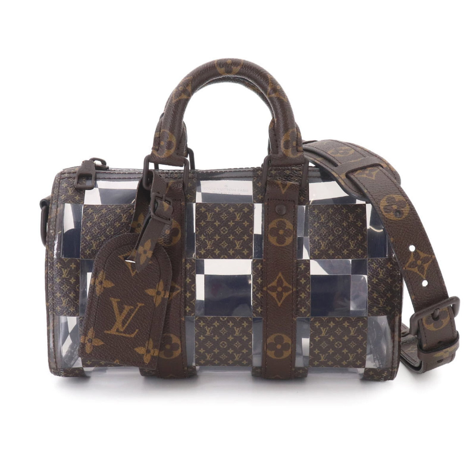 Canvas Pvc Louis Vuitton Handbag: Canvas Pvc Louis Vuitton Handbag Canvas Pvc Louis Vuitton Handbag, made from high-quality canvas and PVC materials, features the iconic monogram pattern in brown. Measuring 13.5cm x 25cm x 10.5cm, thi