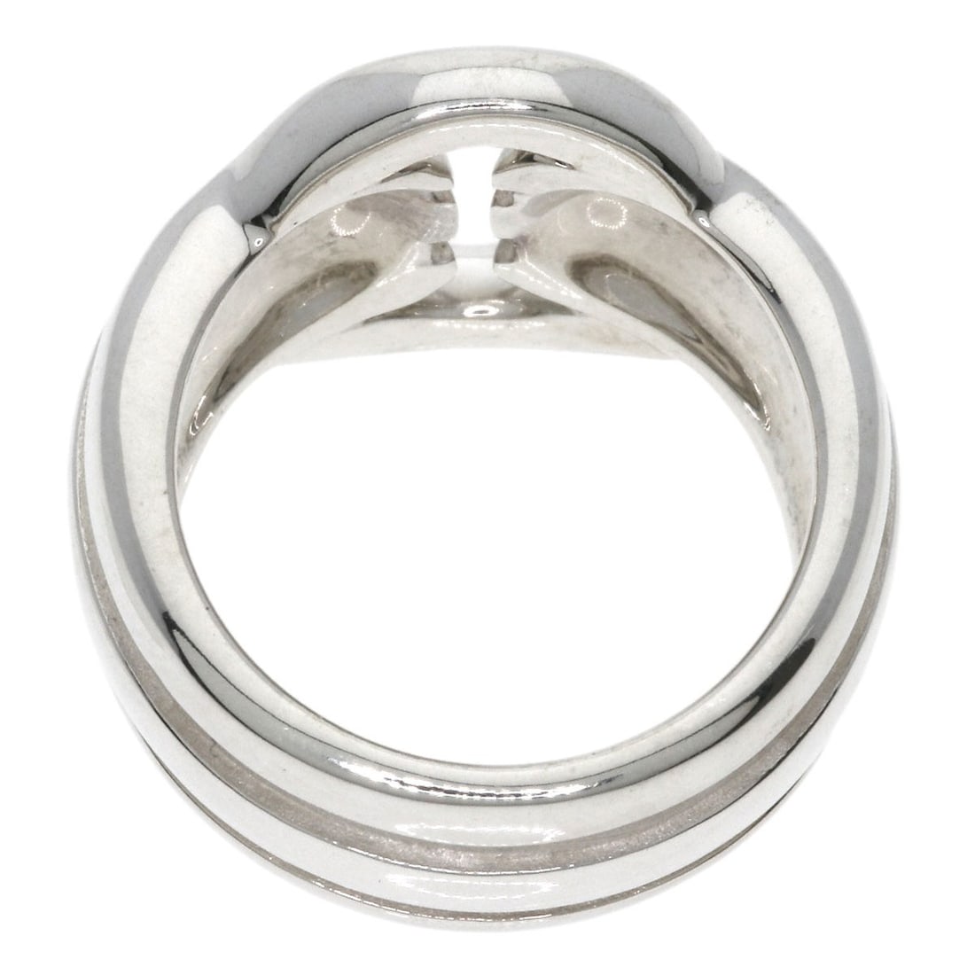 Grooved Circle Ring Tiffany Silver - 4