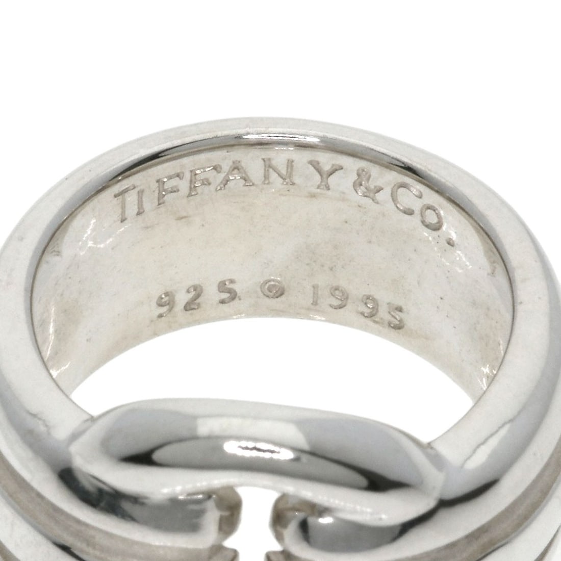 Grooved Circle Ring Tiffany Silver - 5