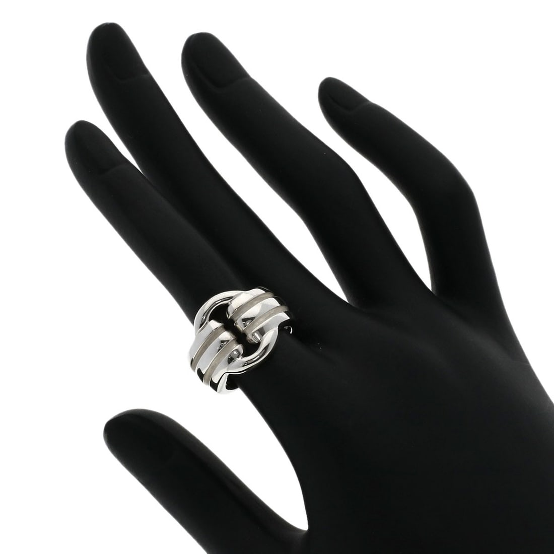 Grooved Circle Ring Tiffany Silver - 6