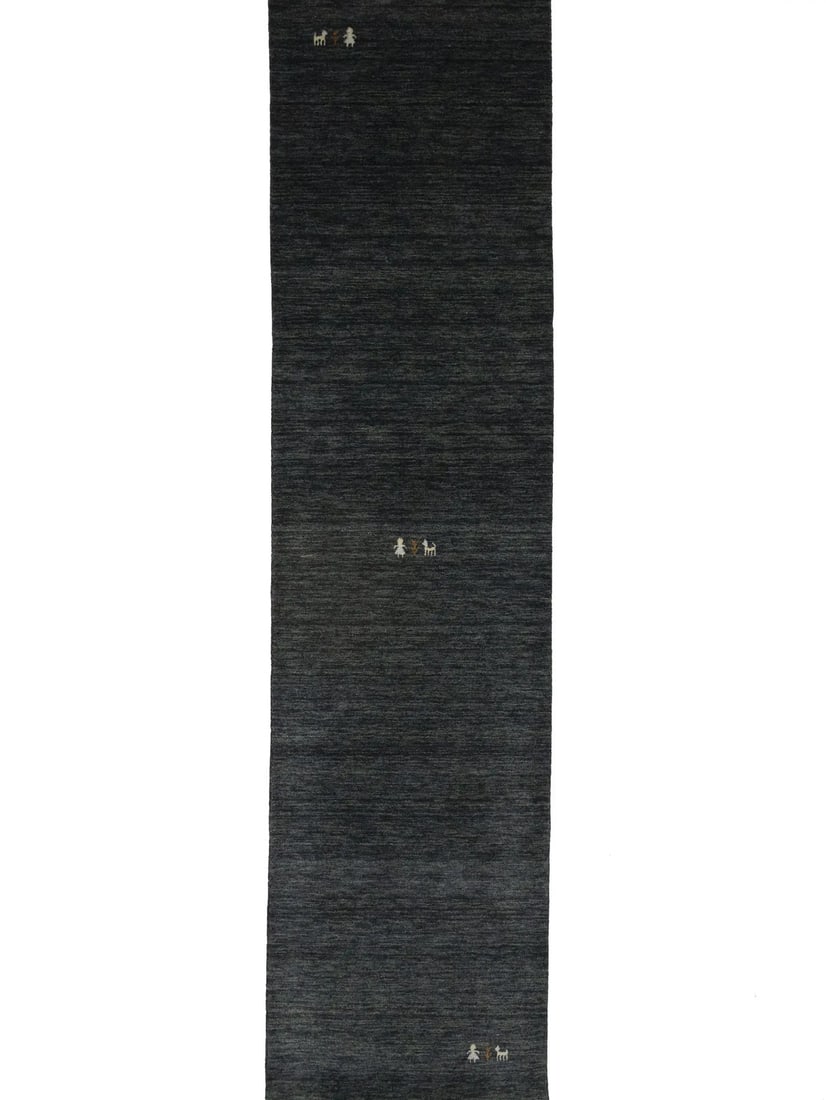 2'6 X 10'0 Charcoal Pictorial Design Modern Gabbeh Runner Rug Carpet 3X10 Ft Hand-Knotted: 2'6 X 10'0 Charcoal Pictorial Design Modern Gabbeh Runner Rug Carpet 3X10 Ft Hand-Knotted Charcoal Pictorial Design Modern Gabbeh Runner Rug Carpet measures 76 x 305 cm, featuring a hand-loomed weave 