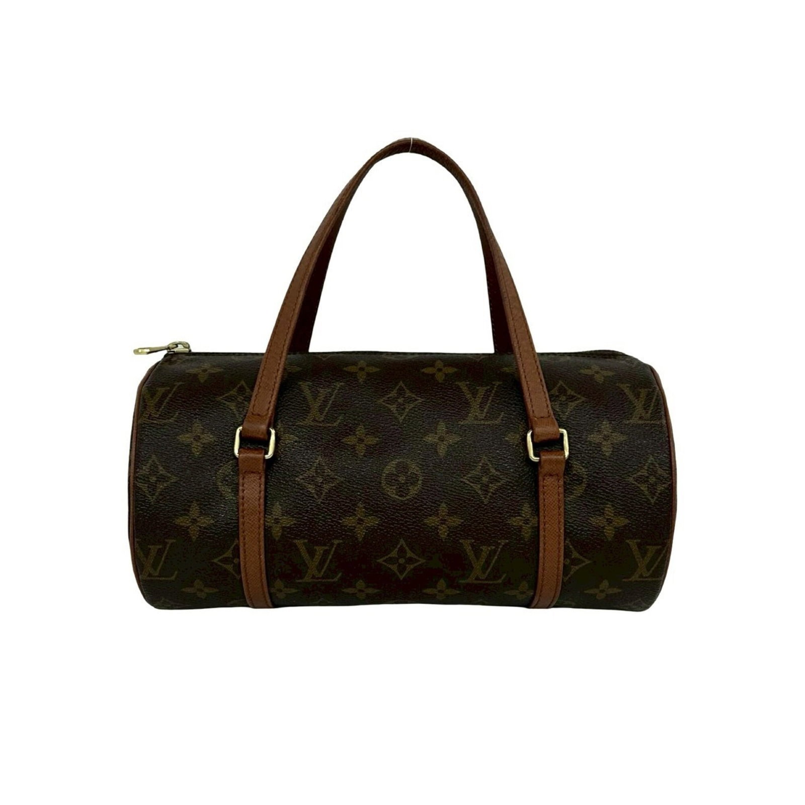 Louis Vuitton Boston Bag Handbag Leather Pvc: Louis Vuitton Boston Bag Handbag Leather Pvc Brown Louis Vuitton Boston bag, made from leather and PVC, measures 13cm x 26cm x 13cm. This classic handbag features a timeless design with clean lines an