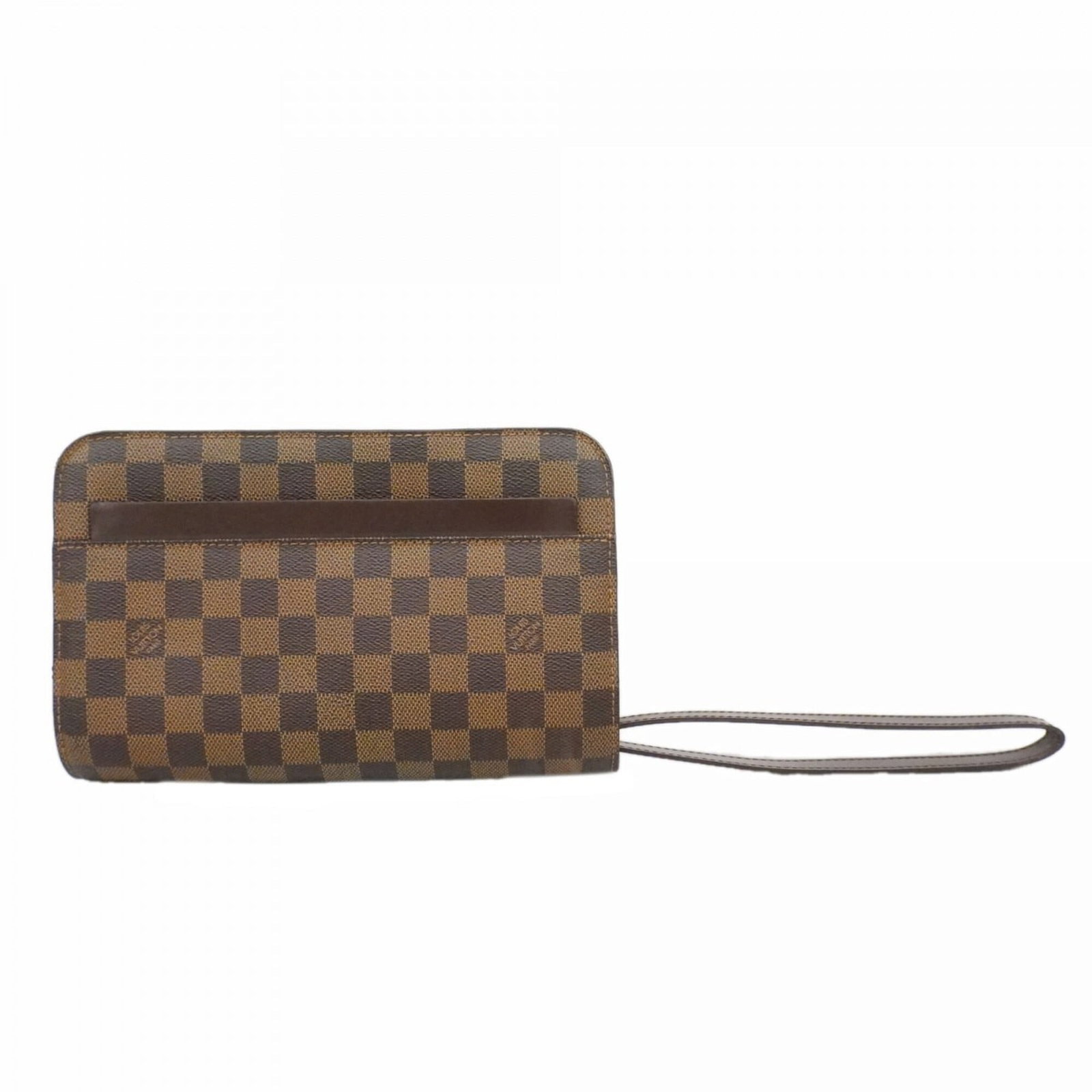 Clutch Louis Vuitton Bag: Clutch Louis Vuitton Bag Ebene Clutch Bag by Louis Vuitton, measuring 17cm x 24.5cm x 5.5cm, features a classic design with clean lines and a sleek silhouette. The bag's signature monogram pattern add