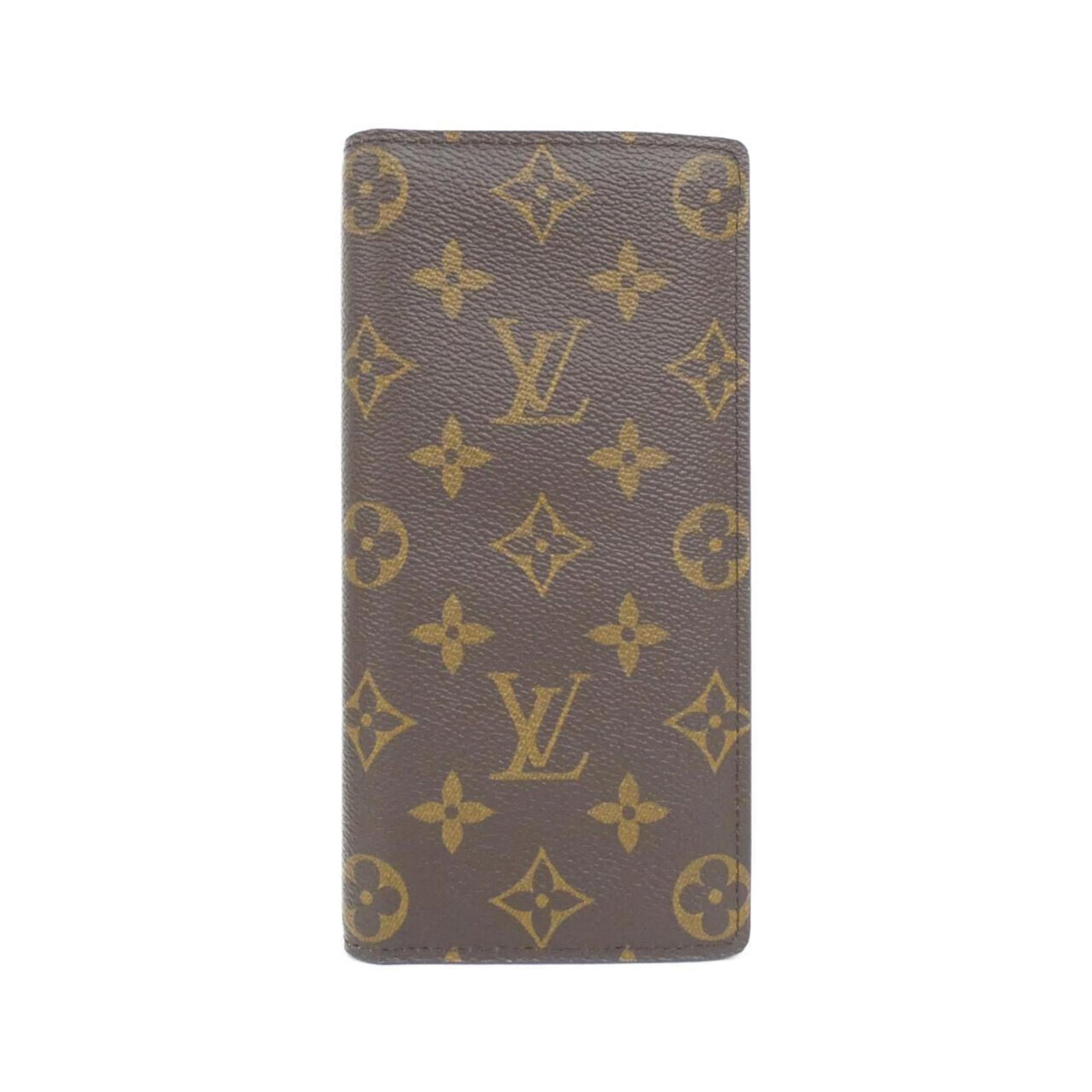 Long Wallet Bi fold Coated Canvas by Louis Vuitton: Long Wallet Bi fold Coated Canvas by Louis Vuitton Brown Long Wallet Bi Fold Coated Canvas by Louis Vuitton, featuring a classic bi-fold design with coated canvas material and a sleek brown color. Mea