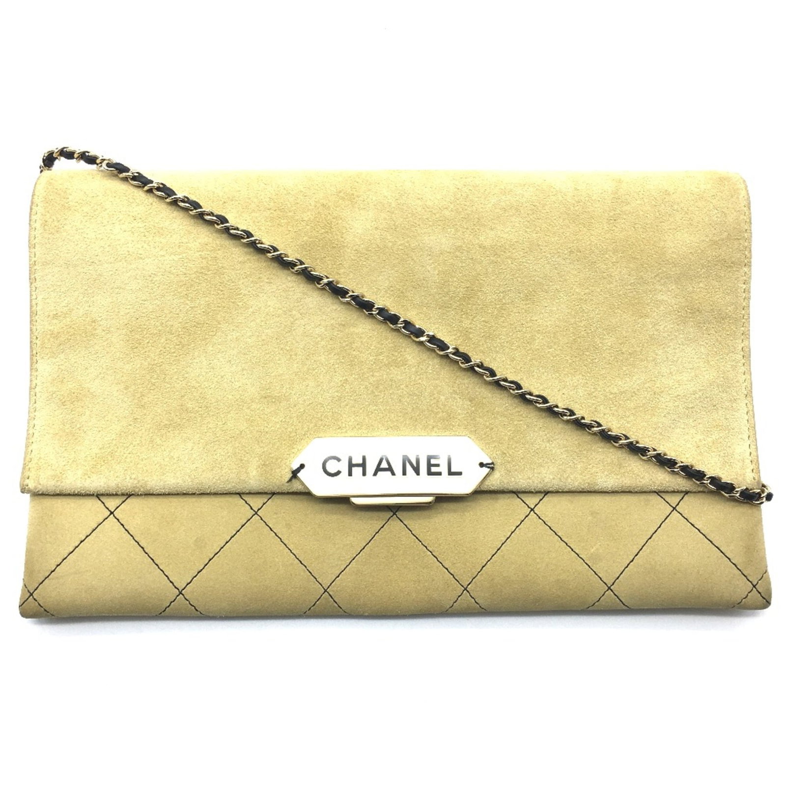 Shoulder Bag Leather Chanel: Shoulder Bag Leather Chanel Beige leather shoulder bag from Chanel, measuring 27.5cm x 17cm x 3cm. The bag features high-quality leather construction and a classic design that exudes timeless elegance