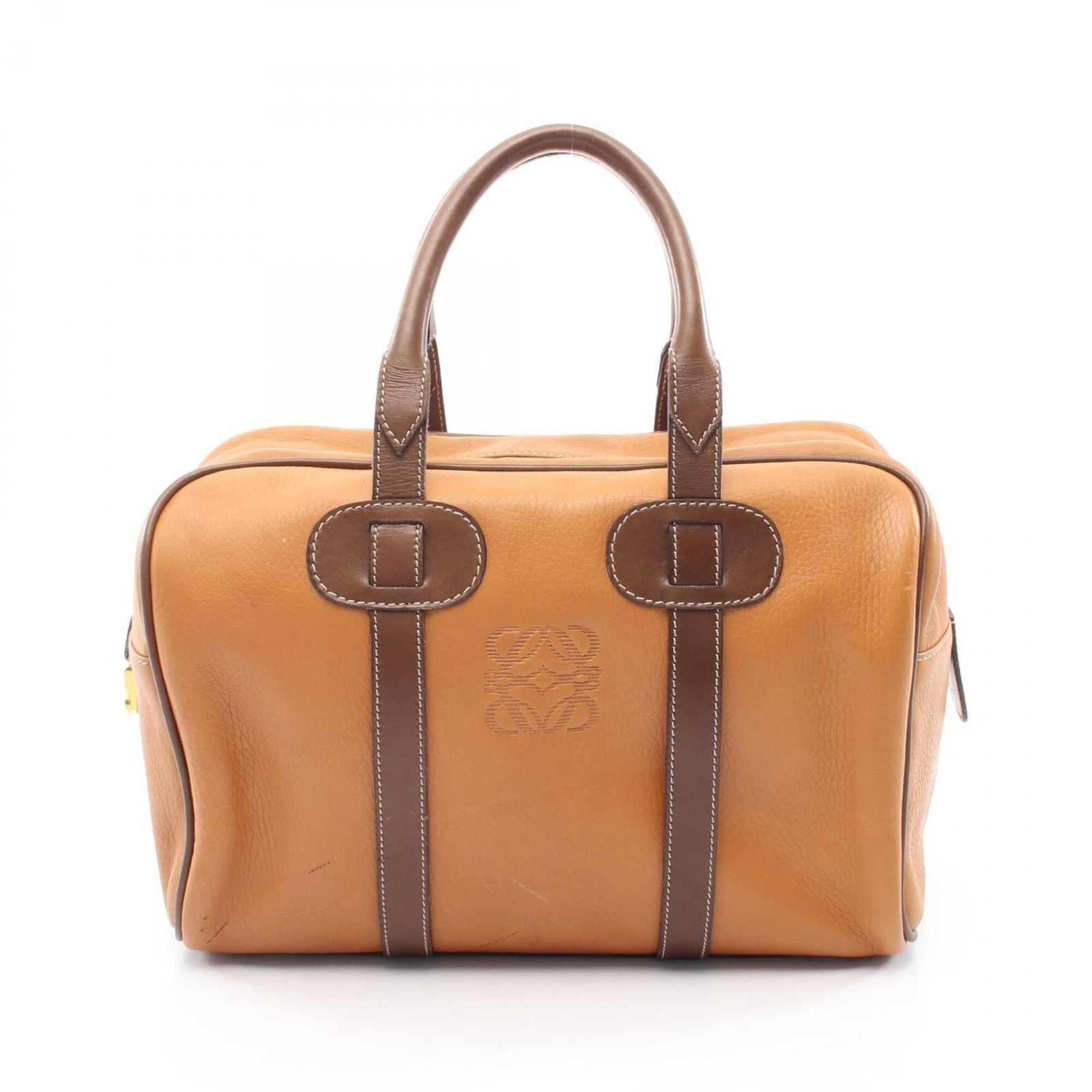 Handbag tote bag leather from Loewe: Handbag tote bag leather from Loewe Loewe's brown leather tote bag boasts classic design and timeless elegance, with clean lines and a spacious interior. Measuring 21.5cm x 30cm x 15cm, it features a 