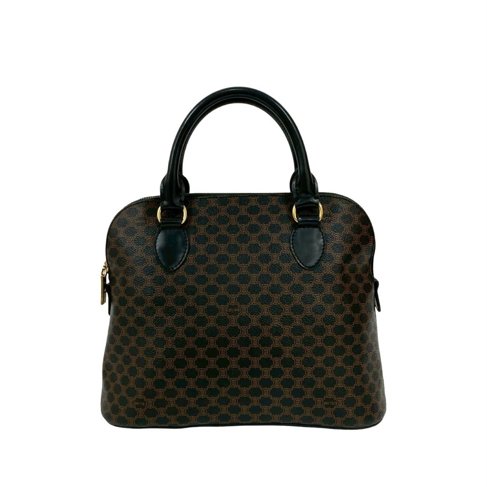 Leather Pvc Handbag Bag Celine Boston: Leather Pvc Handbag Bag Celine Boston Black Leather PVC Celine Boston Bag, 22cm x 29cm x 13cm. This classic Boston handbag features high-quality leather and PVC materials, with a sleek black design