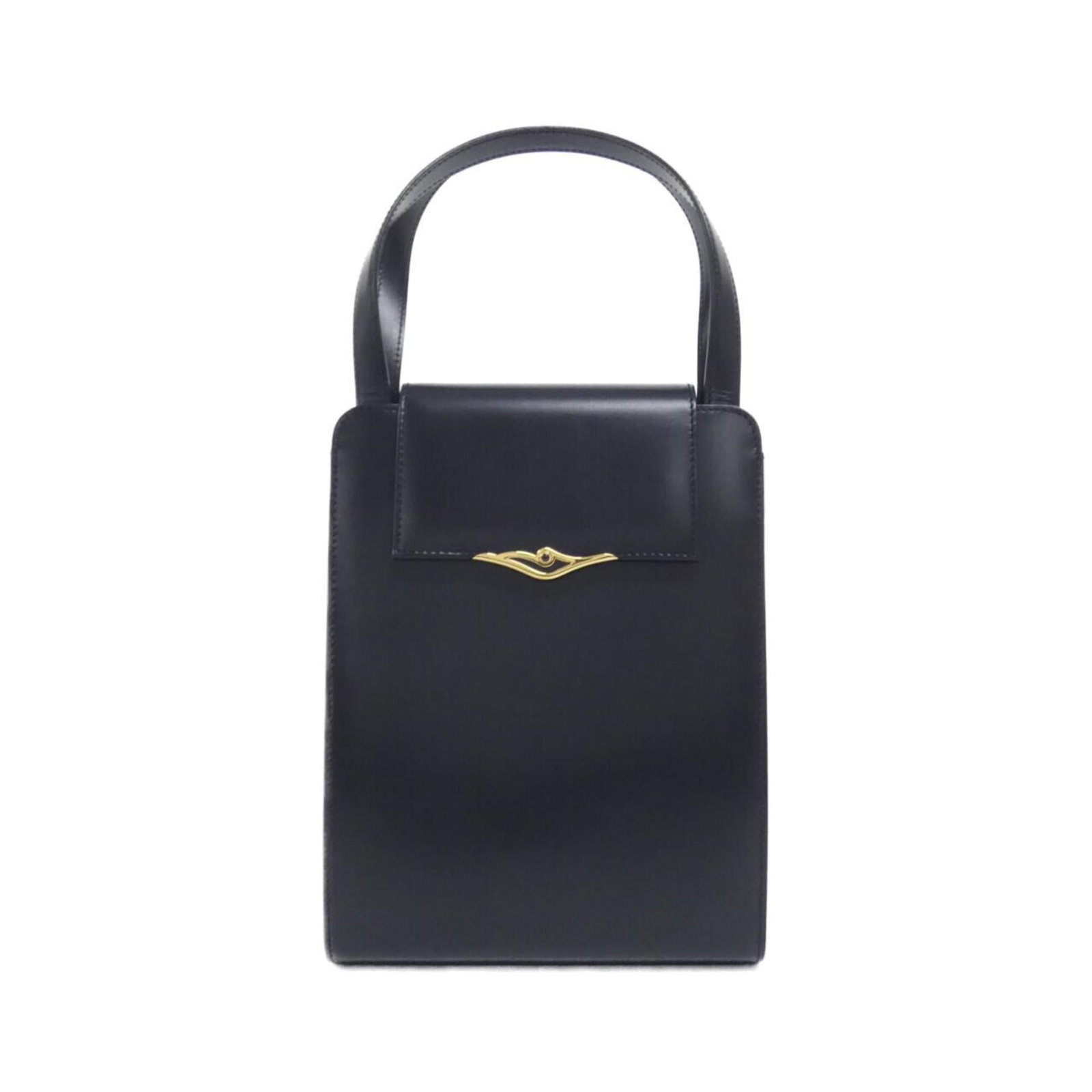 Handbag Leather Cartier: Handbag Leather Cartier Navy leather Cartier handbag with gold hardware, measuring 27cm x 20cm x 8cm and weighing 510g. This stylish bag features a classic design and premium materials, making it a
