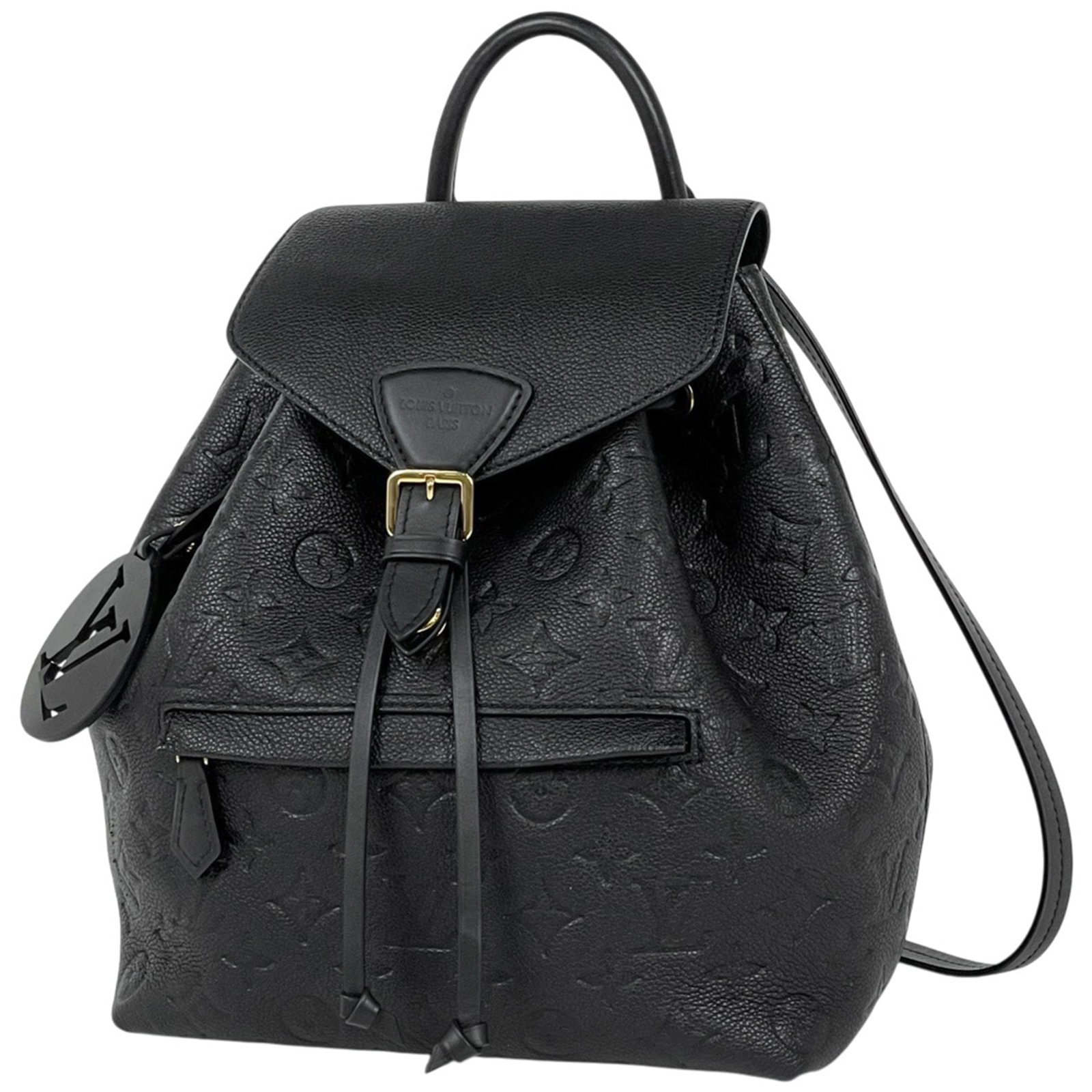 Louis Vuitton Backpack Monogram Empreinte: Louis Vuitton Backpack Monogram Empreinte Black Louis Vuitton Backpack Monogram Empreinte with classic design and timeless style. This iconic backpack features the signature Monogram Empreinte pattern