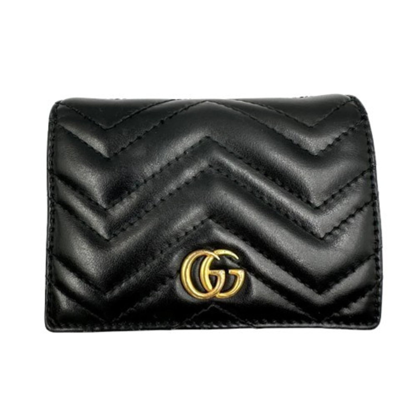 Gucci bi fold leather wallet: Gucci bi fold leather wallet Gucci's bi-fold leather wallet boasts sleek, sophisticated design with clean lines and classic style. Made from high-quality black leather, its compact size makes it easy 