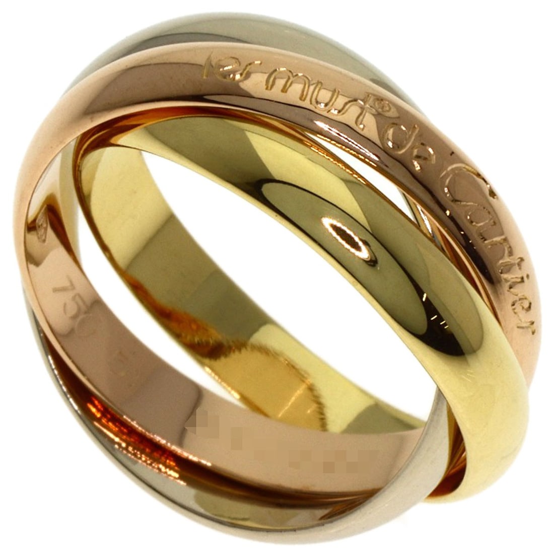 Cartier Trinity #51 Ring K18 Yellow Gold K18 White Gold: Cartier Trinity #51 Ring K18 Yellow Gold K18 White Gold Cartier Trinity #51 Ring in K18 Yellow Gold and White Gold, showcasing the intricate design of two intertwined triangles. This elegant ring