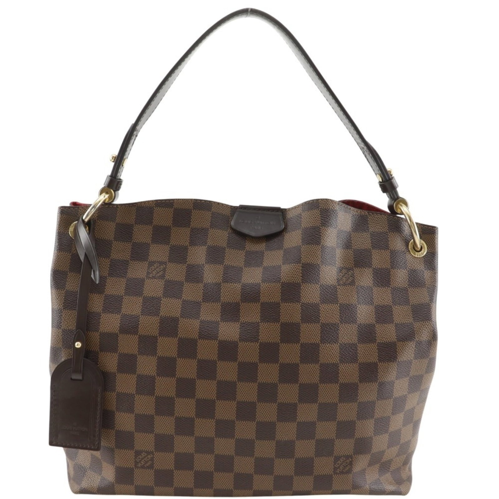 Shoulder Bag Damier Canvas by Louis Vuitton: Shoulder Bag Damier Canvas by Louis Vuitton Damier Canvas by Louis Vuitton - A Timeless Brown Shoulder Bag. Made from high-quality Damier Canvas, this shoulder bag features a classic design with clean