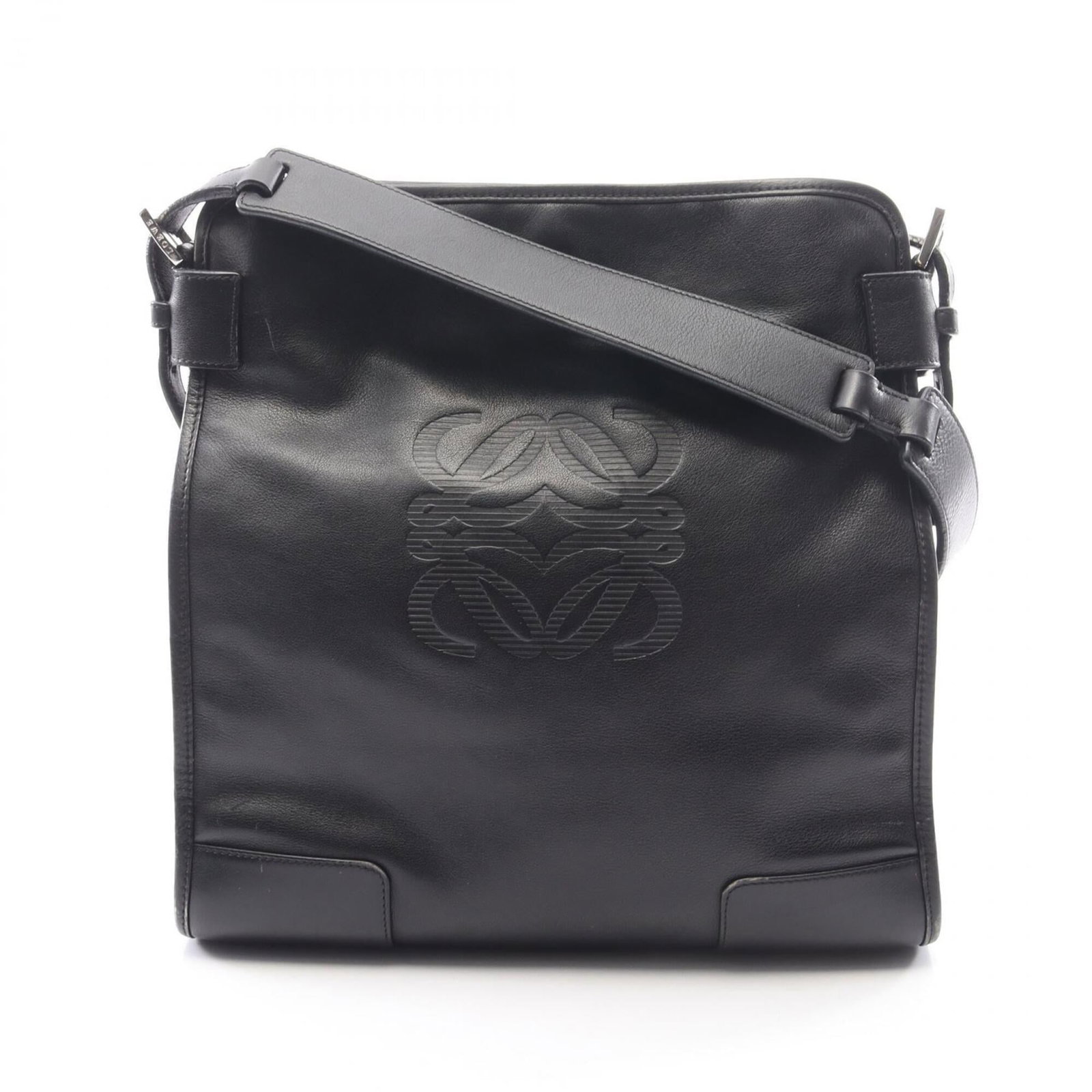 Handbag Leather Shoulder Bag Loewe: Handbag Leather Shoulder Bag Loewe Black Loewe leather shoulder bag with dimensions 33cm x 32cm x 10cm, perfect for everyday use. This stylish handbag features high-quality leather construction and a 