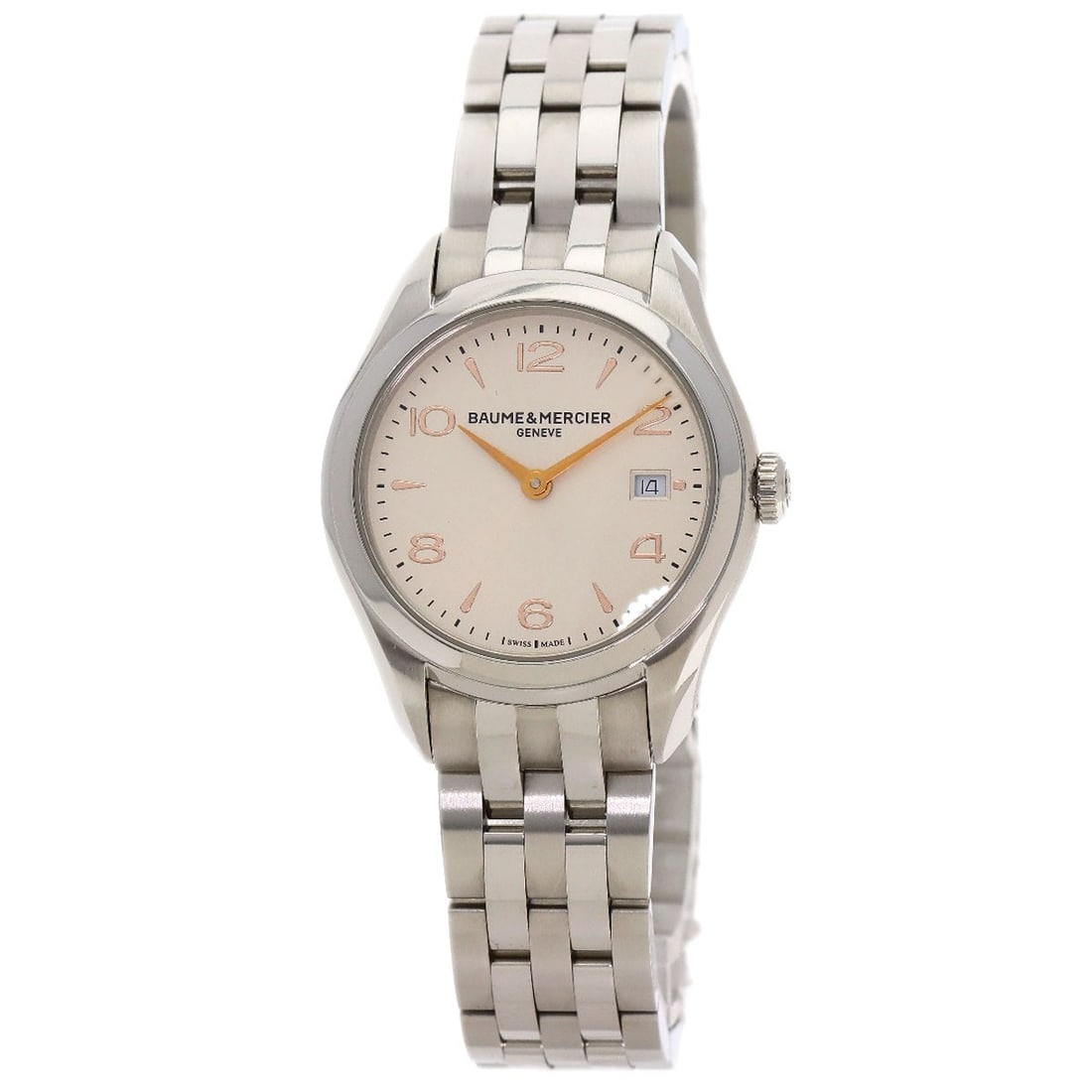 Baume & Mercier Clifton Watches Moa10175 Stainless Steel/ Stainless Steel: Baume & Mercier Clifton Watches Moa10175 Stainless Steel/ Stainless Steel The Baume & Mercier Clifton Watches Moa10175 features a sleek silver stainless steel case, complemented by a matching bezel an