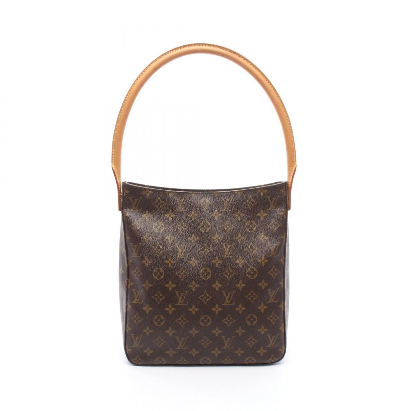 Coated Leather Canvas Handbag Shoulder Louis Vuitton: Coated Leather Canvas Handbag Shoulder Louis Vuitton Coated leather canvas handbag shoulder from Louis Vuitton features a classic monogram design. Made with coated canvas and leather, this stylish bag