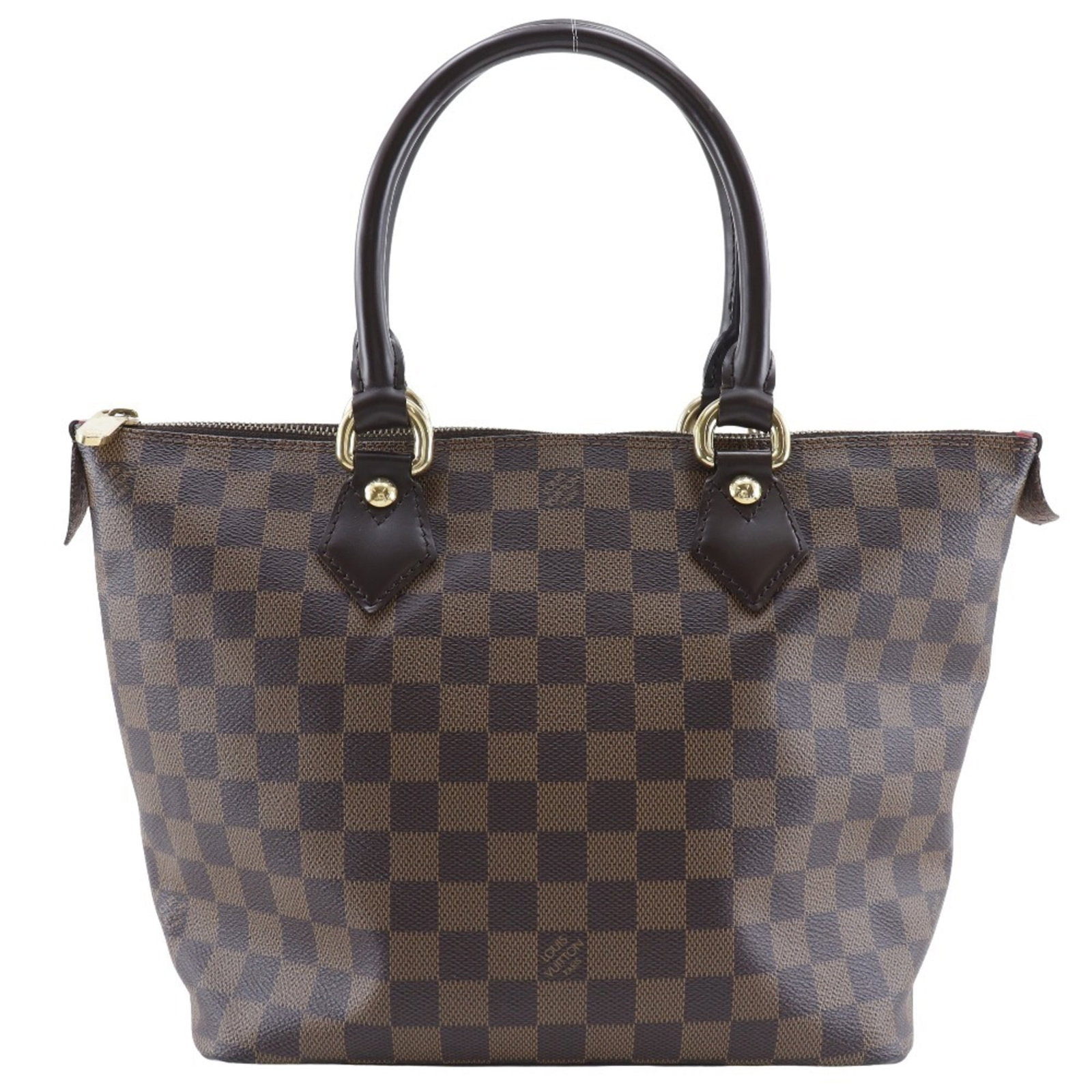 Vuitton Canvas Damier Bag Tote Louis: Vuitton Canvas Damier Bag Tote Louis Brown Damier Canvas Tote Bag from Louis Vuitton. This classic tote bag features the iconic Damier pattern in brown, made from high-quality canvas material. Measuri