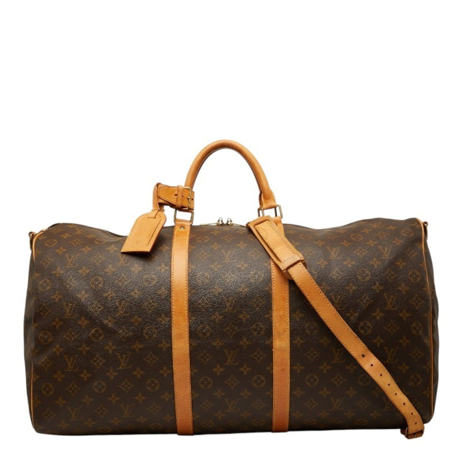 Louis Vuitton Boston Bag Shoulder Bag Pvc Leather: Louis Vuitton Boston Bag Shoulder Bag Pvc Leather Brown Louis Vuitton Boston Bag Shoulder Bag Made from PVC and Leather, Measuring 33cm x 60cm x 25cm. This shoulder bag features a classic design with 
