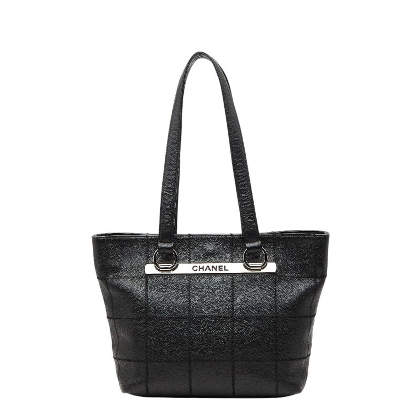 Chanel Handbag Tote Bag Grained Calfskin: Chanel Handbag Tote Bag Grained Calfskin Chanel Handbag Tote Bag Grained Calfskin - A timeless and elegant accessory, this black handbag tote bag features high-quality grained calfskin material that e