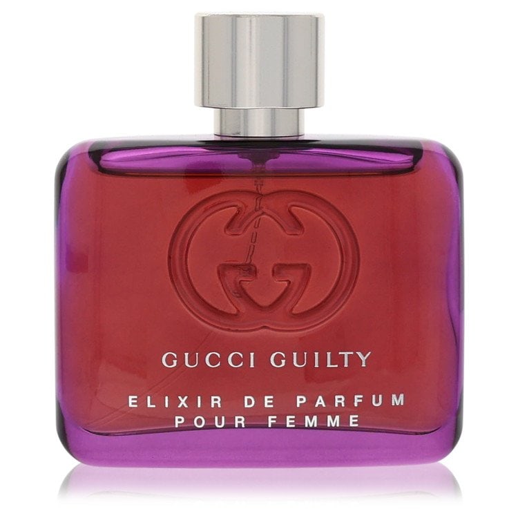 Gucci Guilty Pour Femme Elixir by Gucci Eau De Parfum Spray (Unboxed) 2 oz: Gucci Guilty Pour Femme Elixir by Gucci Eau De Parfum Spray (Unboxed) 2 oz Gucci Guilty Pour Femme Elixir by Gucci Eau De Parfum Spray, a sophisticated women's fragrance, comes in a 2 oz size. This pe