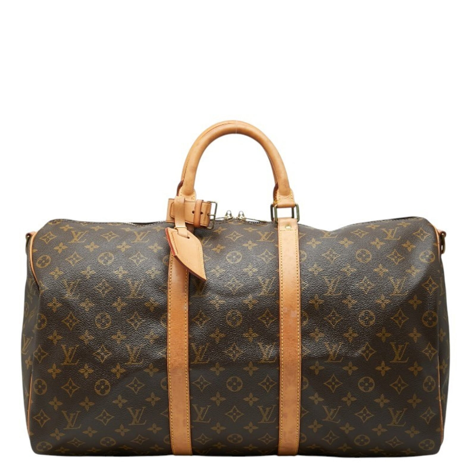 Boston Bag Pvc Leather Louis Vuitton: Boston Bag Pvc Leather Louis Vuitton Boston Bag in Brown PVC Leather with Signature. This Louis Vuitton Boston bag features a unique combination of PVC and leather materials, presented in a rich brown