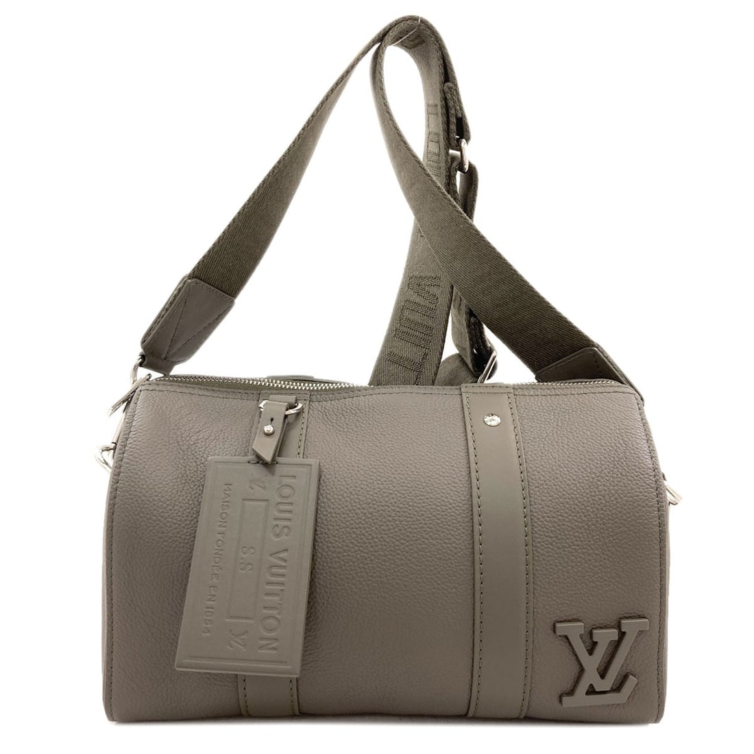 Aerogram Shoulder Calf Keepall City M21437 Vuitton Louis: Aerogram Shoulder Calf Keepall City M21437 Vuitton Louis This LOUIS VUITTON shoulder bag features a striking green calf exterior, showcasing the iconic brand's signature style. The bag's design and ma