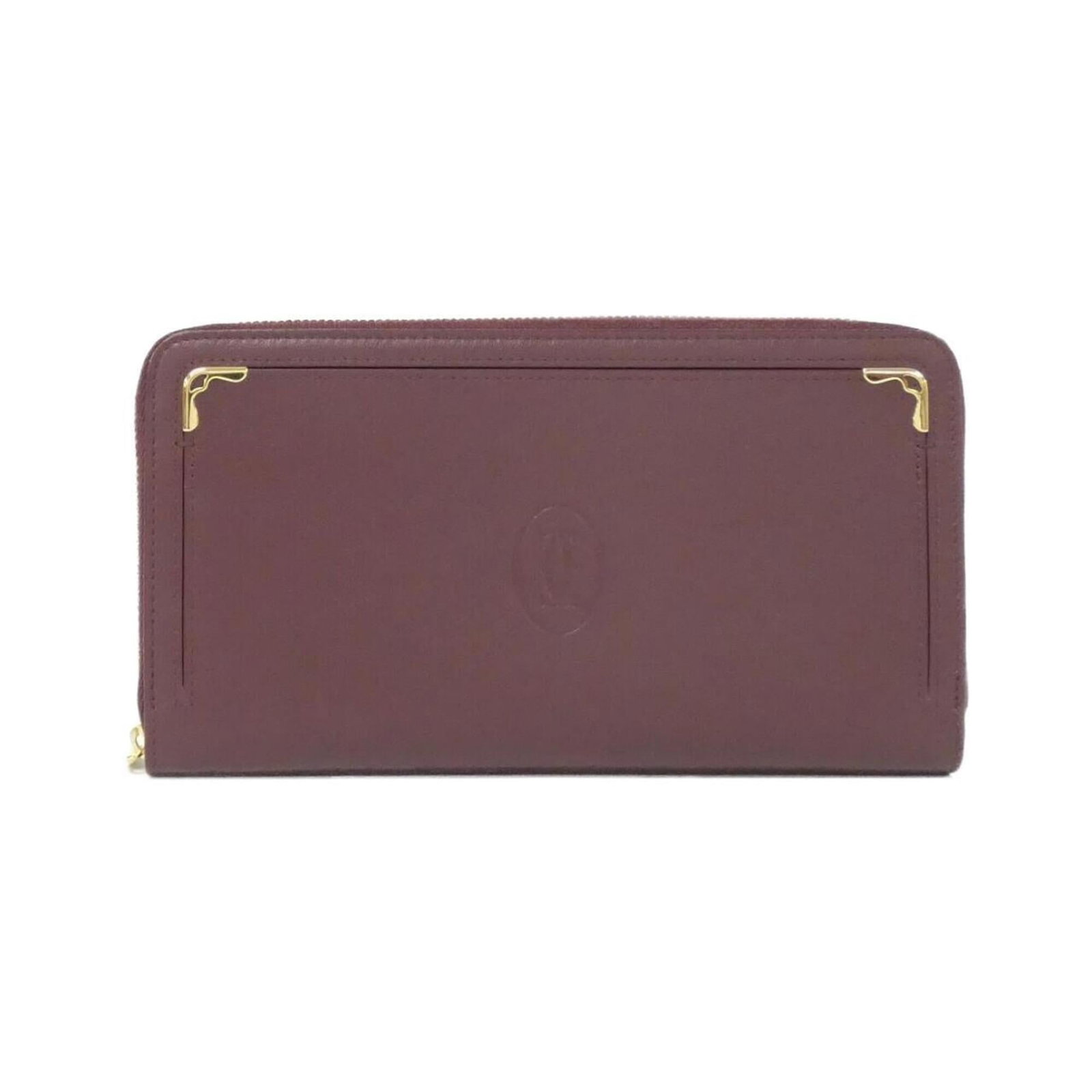 Long wallet leather bi-fold cartier: Long wallet leather bi-fold cartier Bordeaux-colored Calfskin Long Wallet from Cartier. This elegant bi-fold wallet features premium leather construction and a classic design that exudes sophisticatio