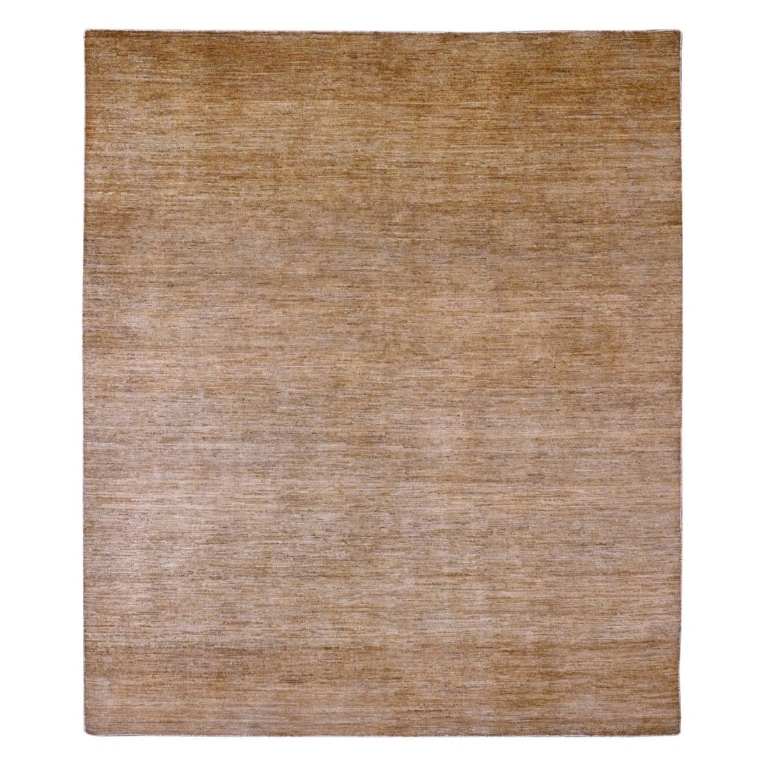7'10"x9'5" Tawny Brown Plain Solid Pattern Ghazni Wool Hand Knotted Rug: 7'10"x9'5" Tawny Brown Plain Solid Pattern Ghazni Wool Hand Knotted Rug The 7'10"x9'5" Tawny Brown Plain Solid Pattern Ghazni Wool Hand Knotted Rug boasts an impressive size and traditional design, cr