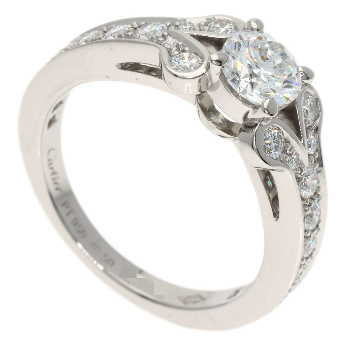 Cartier Ballerina Diamond Ring Platinum Pt950: Cartier Ballerina Diamond Ring Platinum Pt950 Cartier's Ballerina diamond ring showcases its sleek design in platinum, featuring a silver metal exterior and a main stone type that adds to its sophisti