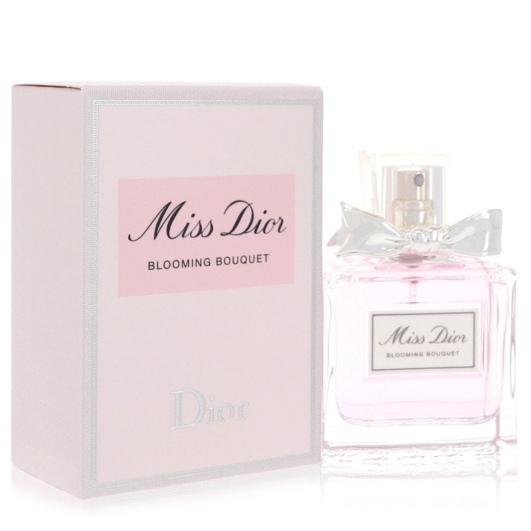 Miss Dior Blooming Bouquet by Christian Dior Eau De Toilette Spray 1.7 oz: Miss Dior Blooming Bouquet by Christian Dior Eau De Toilette Spray 1.7 oz Christian Dior's Miss Dior Blooming Bouquet Eau De Toilette Spray, 1.7 oz, offers a fruity and floral scent with apricot, peac