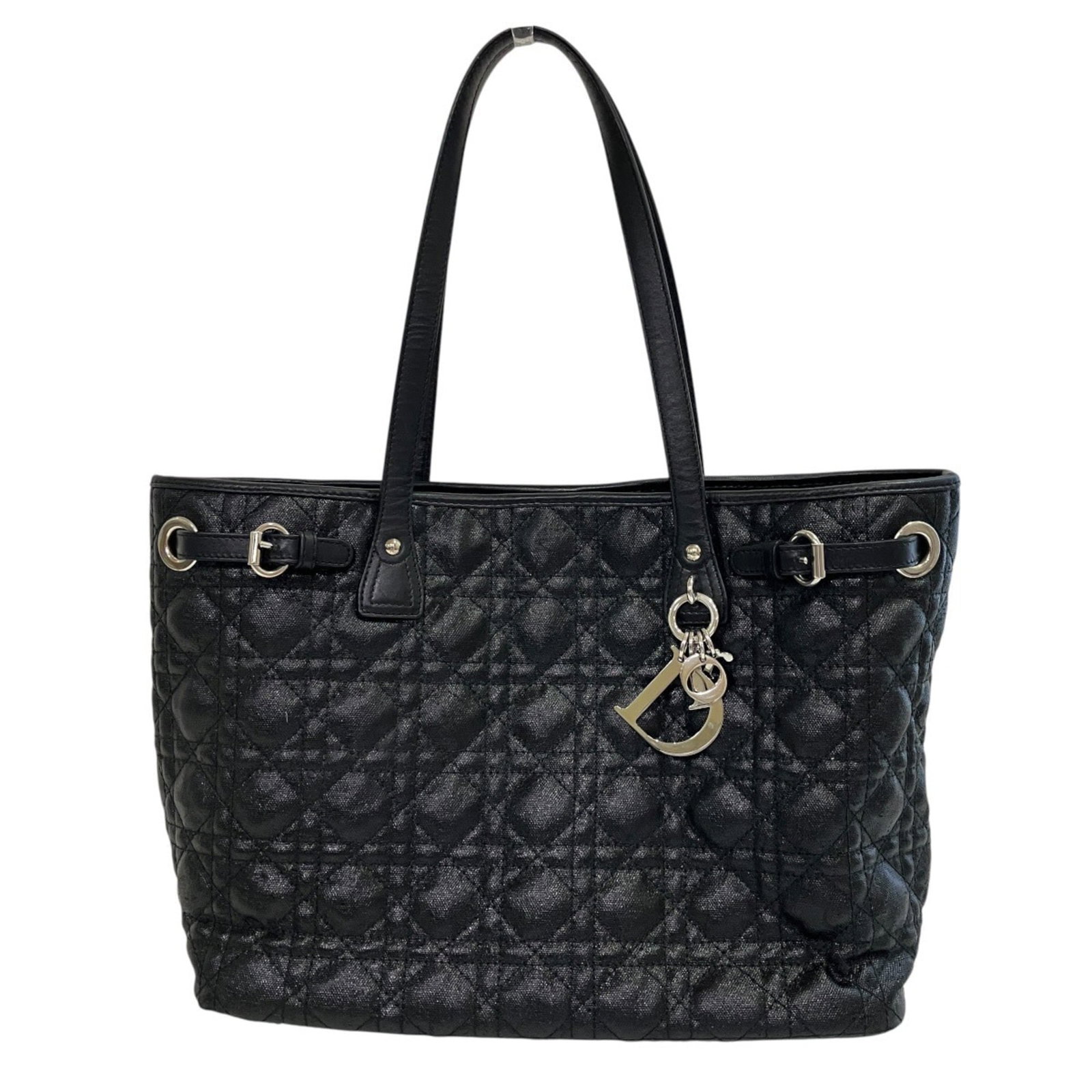 Canvas leather tote bag by Christian Dior: Canvas leather tote bag by Christian Dior Canvas leather tote bag by Christian Dior, featuring high-quality canvas and rich leather construction. Measuring 24cm x 30cm x 15cm, this stylish tote boasts
