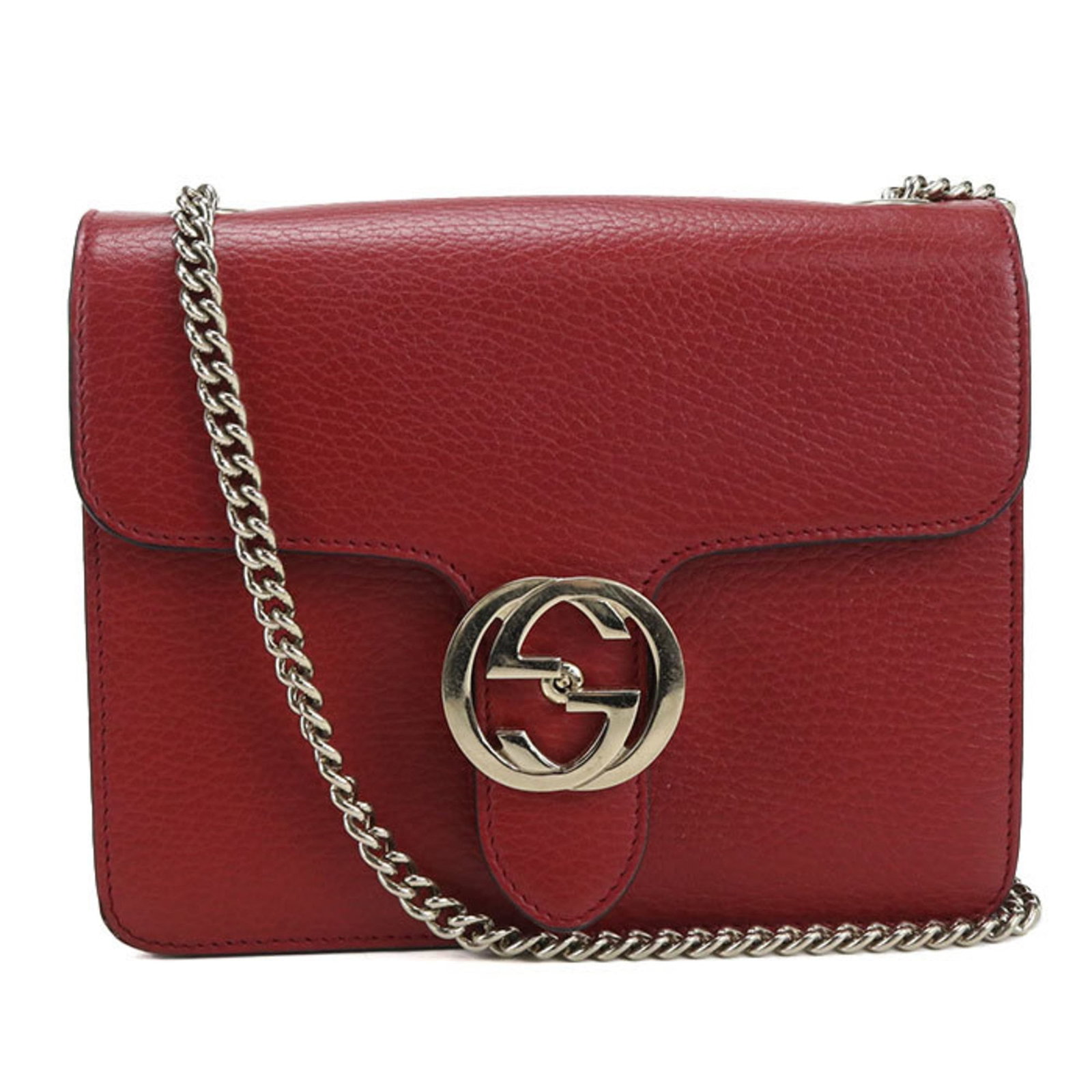 Shoulder Bag Leather: Shoulder Bag Leather The Gucci Country of Origin: Italy, leather shoulder bag features a striking red color and measures 14cm x 18cm x 6cm. This stylish accessory boasts classic Italian design with