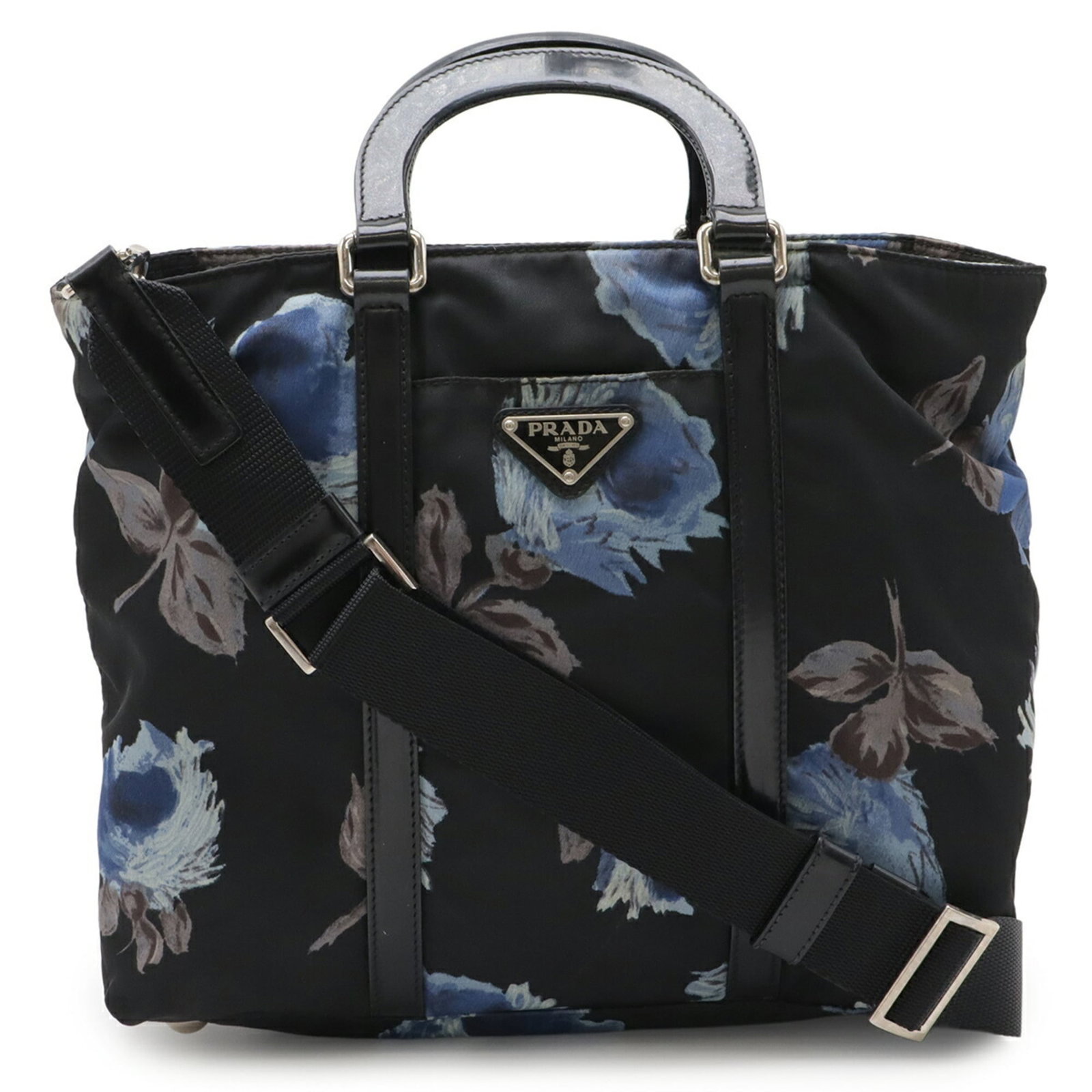 Nylon shoulder bag tote handbag Prada: Nylon shoulder bag tote handbag Prada Black Prada nylon shoulder bag tote with dimensions 23cm x 27.5cm x 9cm, perfect for everyday use. This stylish and functional handbag features a durable nylon ma