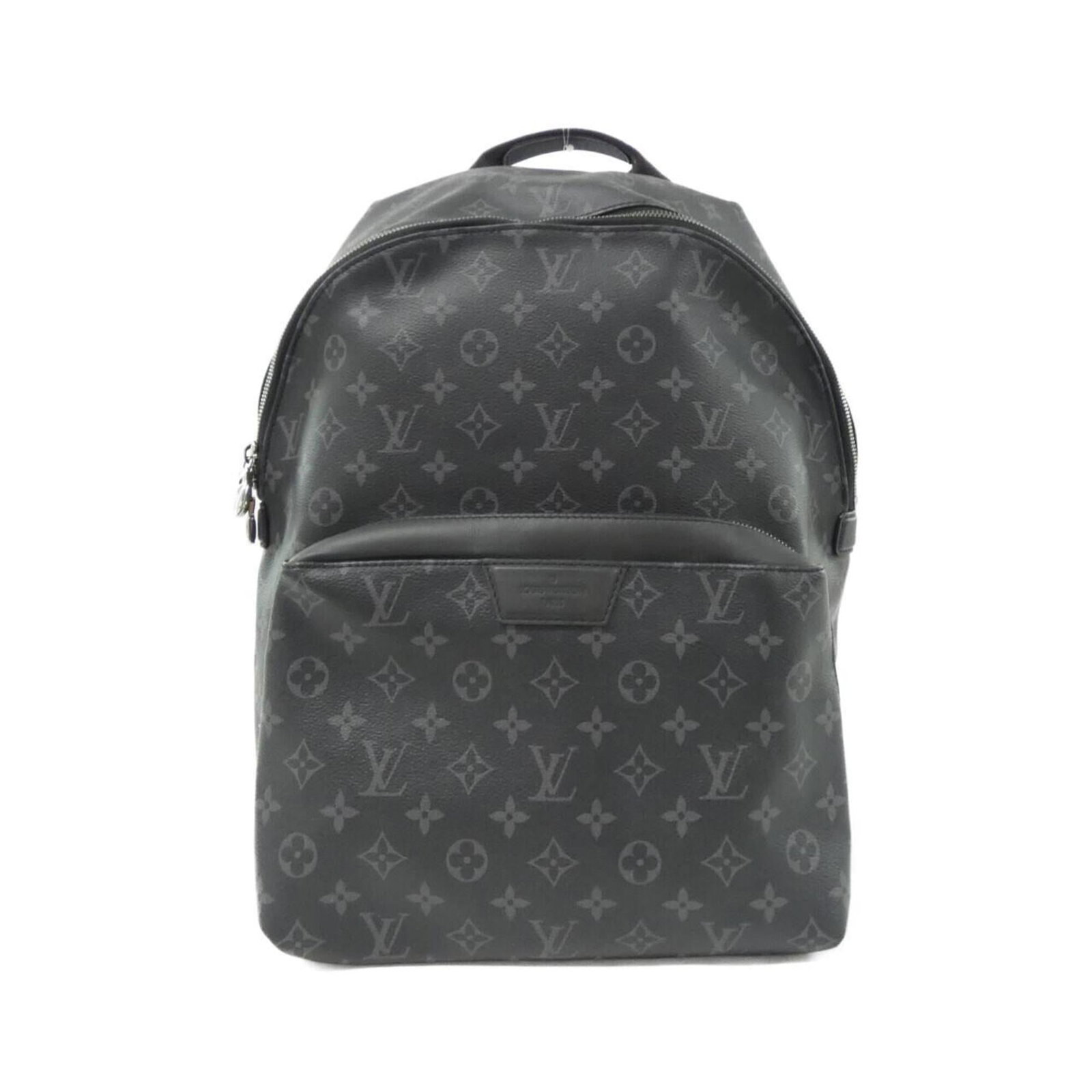 Canvas Coated Louis Vuitton Backpack: Canvas Coated Louis Vuitton Backpack Coated canvas construction provides durability and style to this black Louis Vuitton backpack, featuring silver hardware accents. Measuring 40cm x 30cm x 20cm, it 
