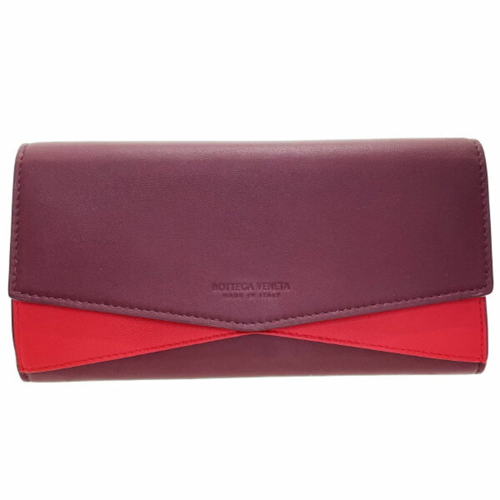 Veneta Bottega Long Wallet Leather Bi Fold: Veneta Bottega Long Wallet Leather Bi Fold Bordeaux and Red color options available. This Bottega Veneta Long Wallet Leather Bi Fold features a classic design with clean lines, while its leather mater
