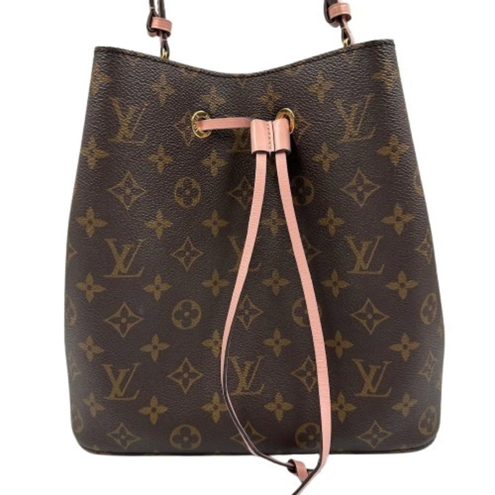 PVC Shoulder Bag By Louis Vuitton: PVC Shoulder Bag By Louis Vuitton PVC shoulder bag by Louis Vuitton, featuring the iconic Monogram pattern in brown and pink hues. Made from durable PVC material, this stylish bag measures 26cm x 26cm